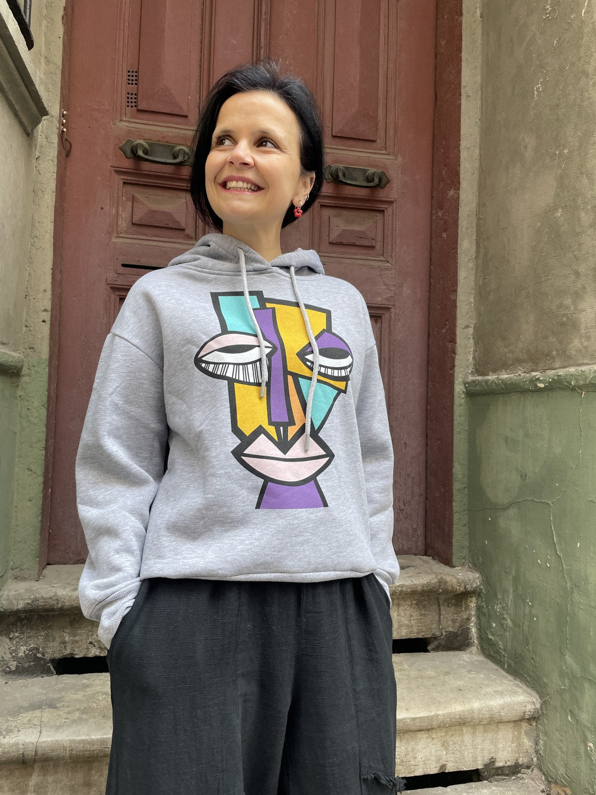 Bohemian Unisex Kangaroo Pocket Sweatshirt Fleece