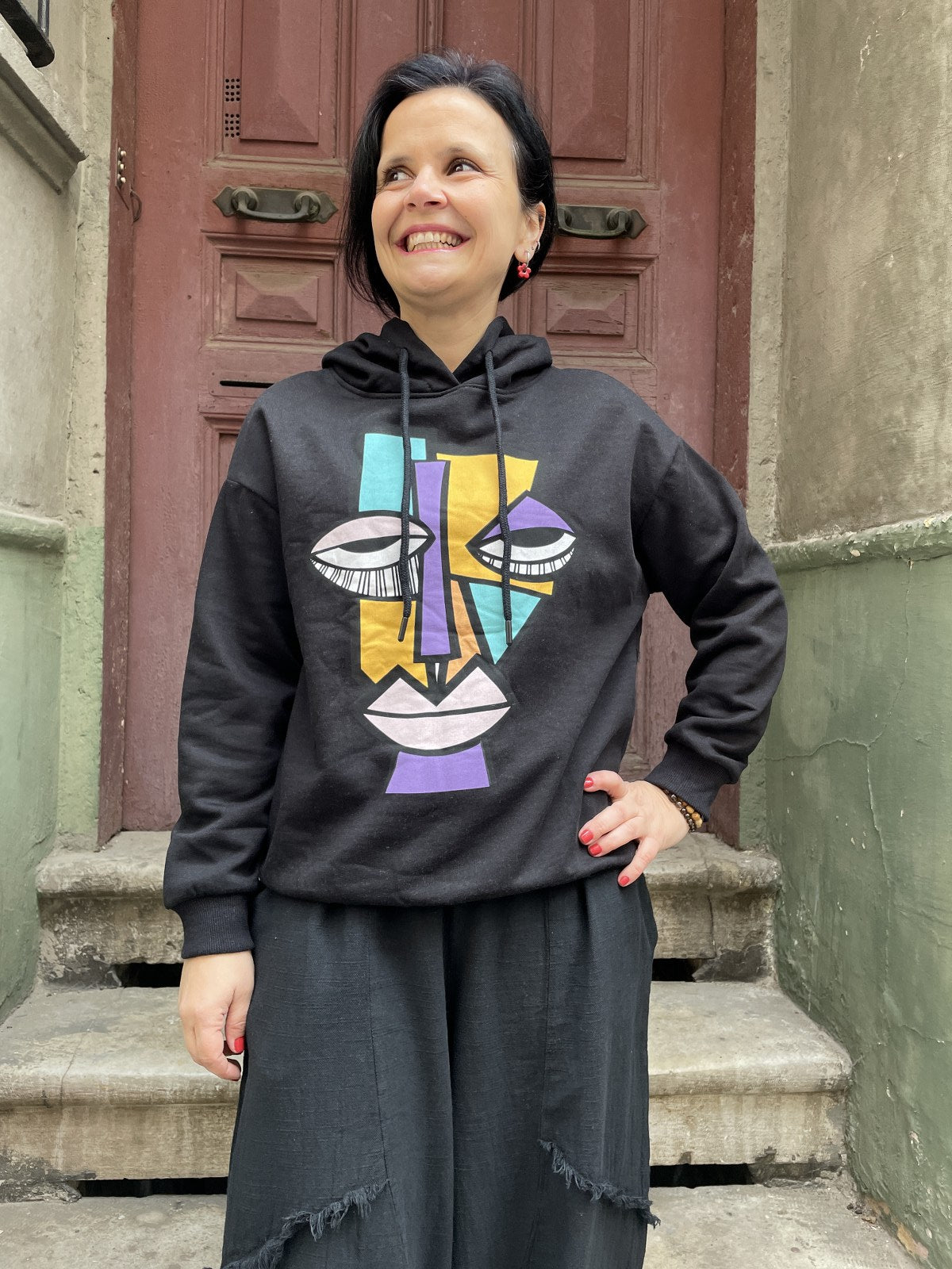 Bohemian Unisex Kangaroo Pocket Sweatshirt Fleece