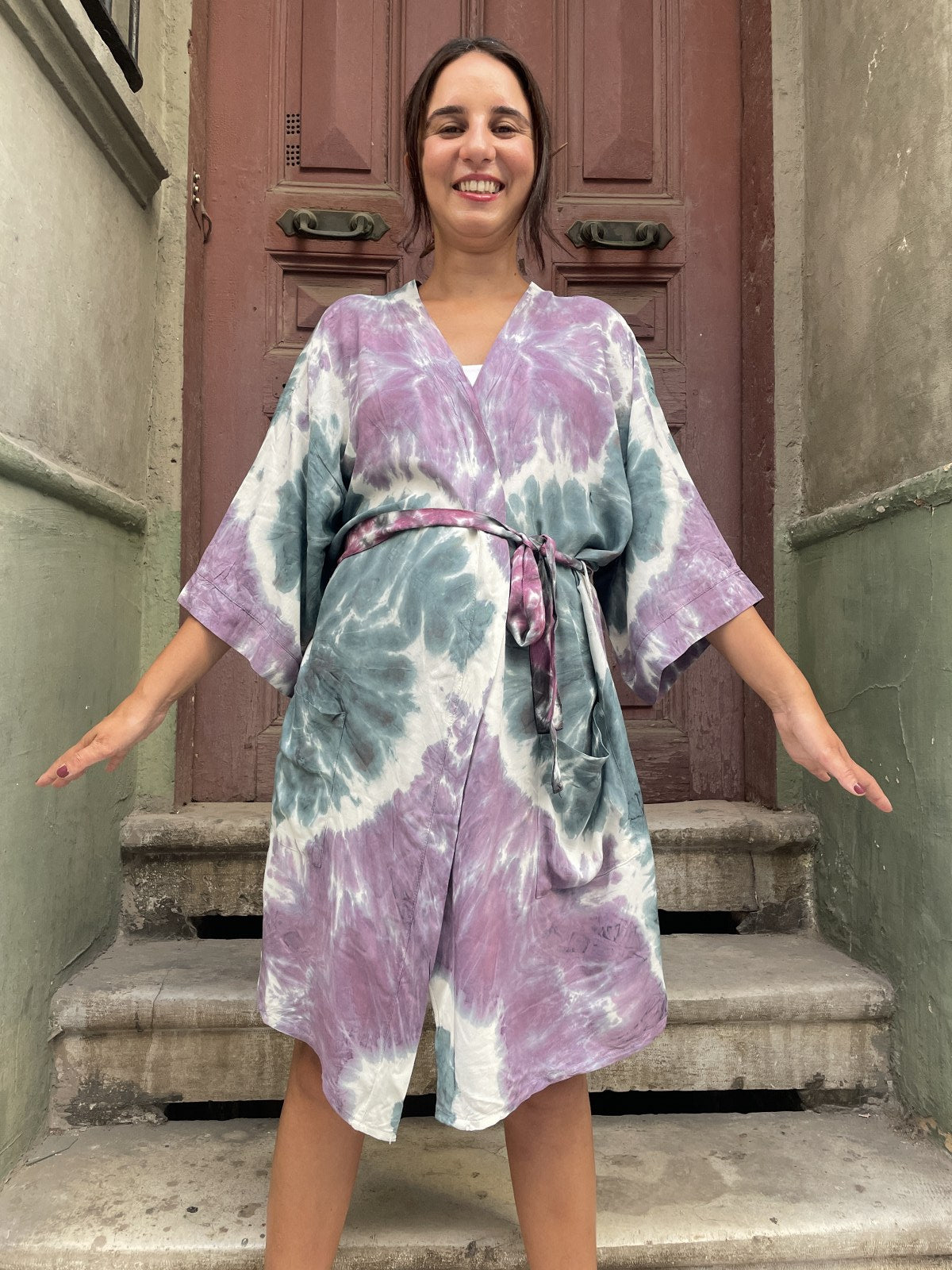Luna Batik Kimono – El Yapımı %100 Viskon
