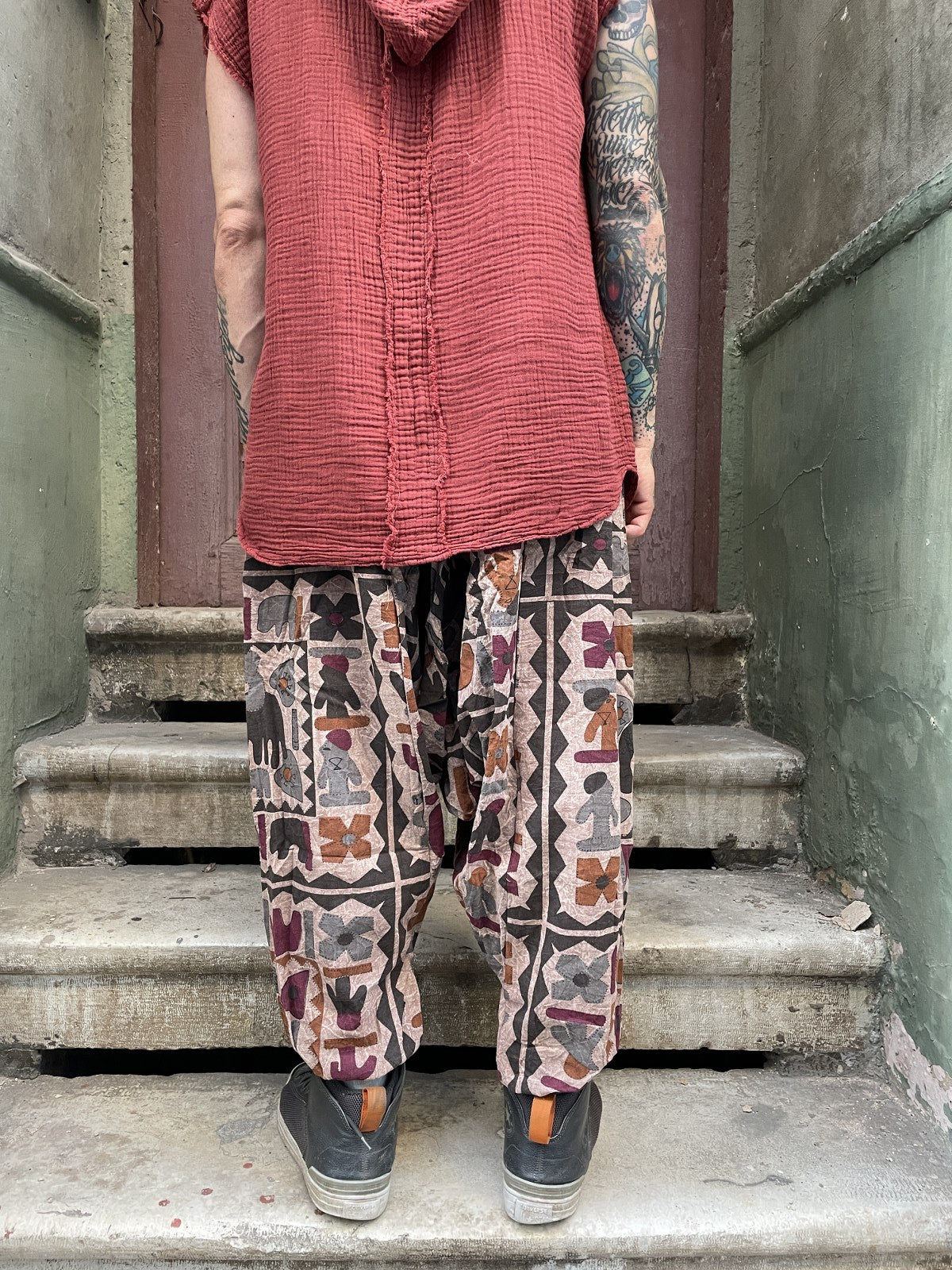 Unisex Bohem Nepal Otantik Fil Şalvar Pantolon