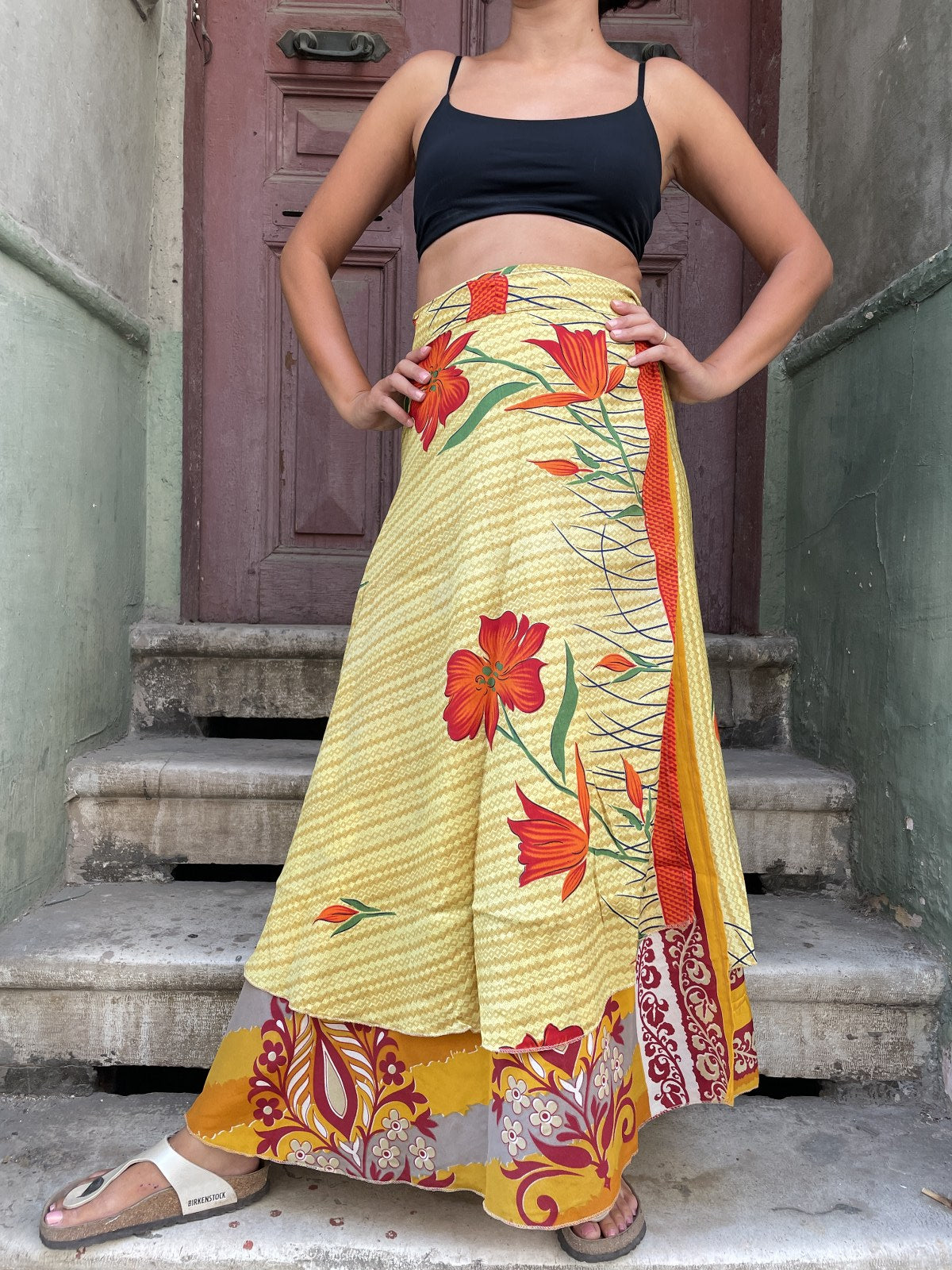 Nepal İpek Çift Taraflı Bağlamalı Etek