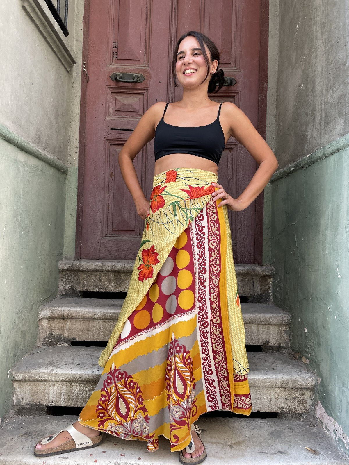 Nepal İpek Çift Taraflı Bağlamalı Etek