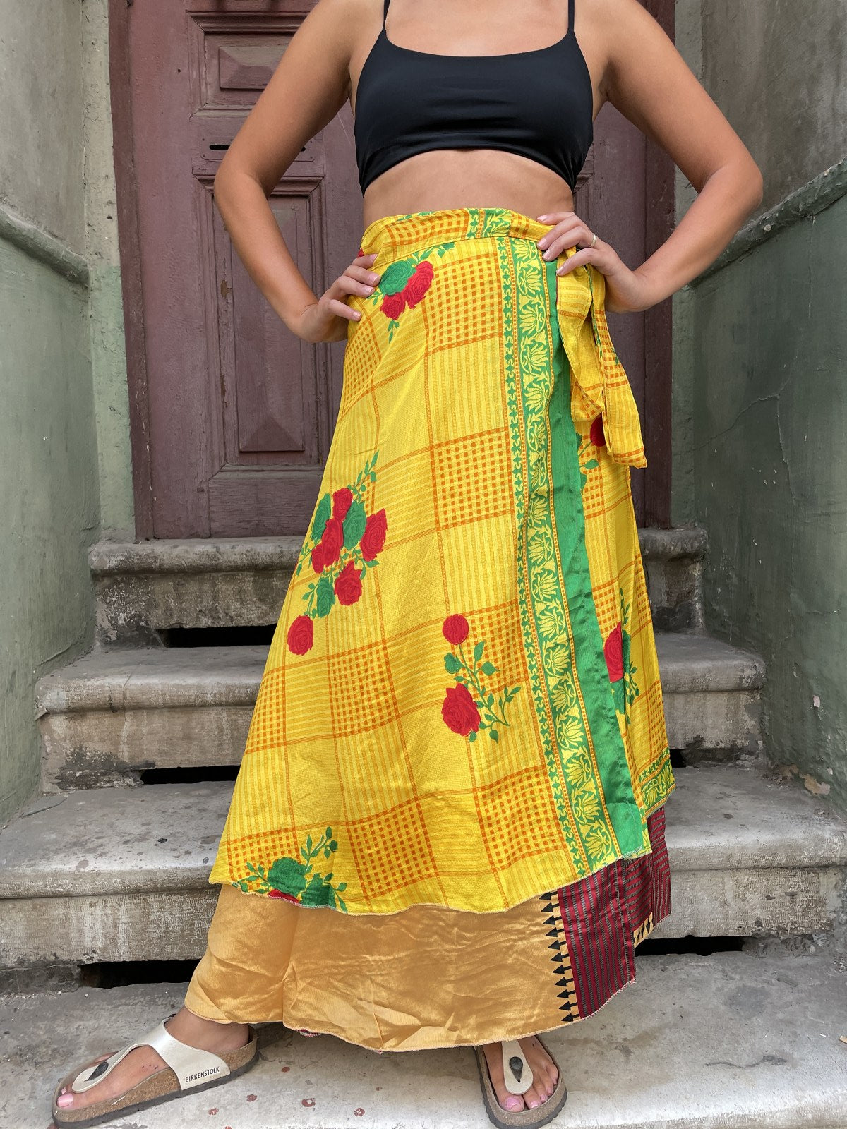 Nepal İpek Çift Taraflı Bağlamalı Etek