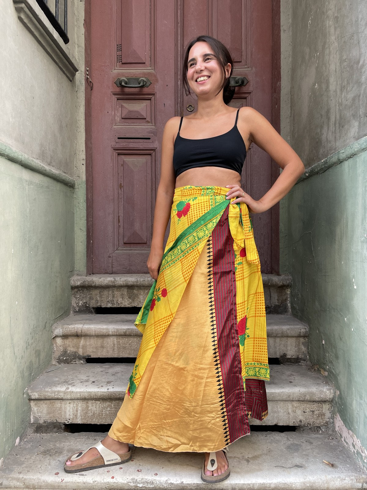 Nepal İpek Çift Taraflı Bağlamalı Etek