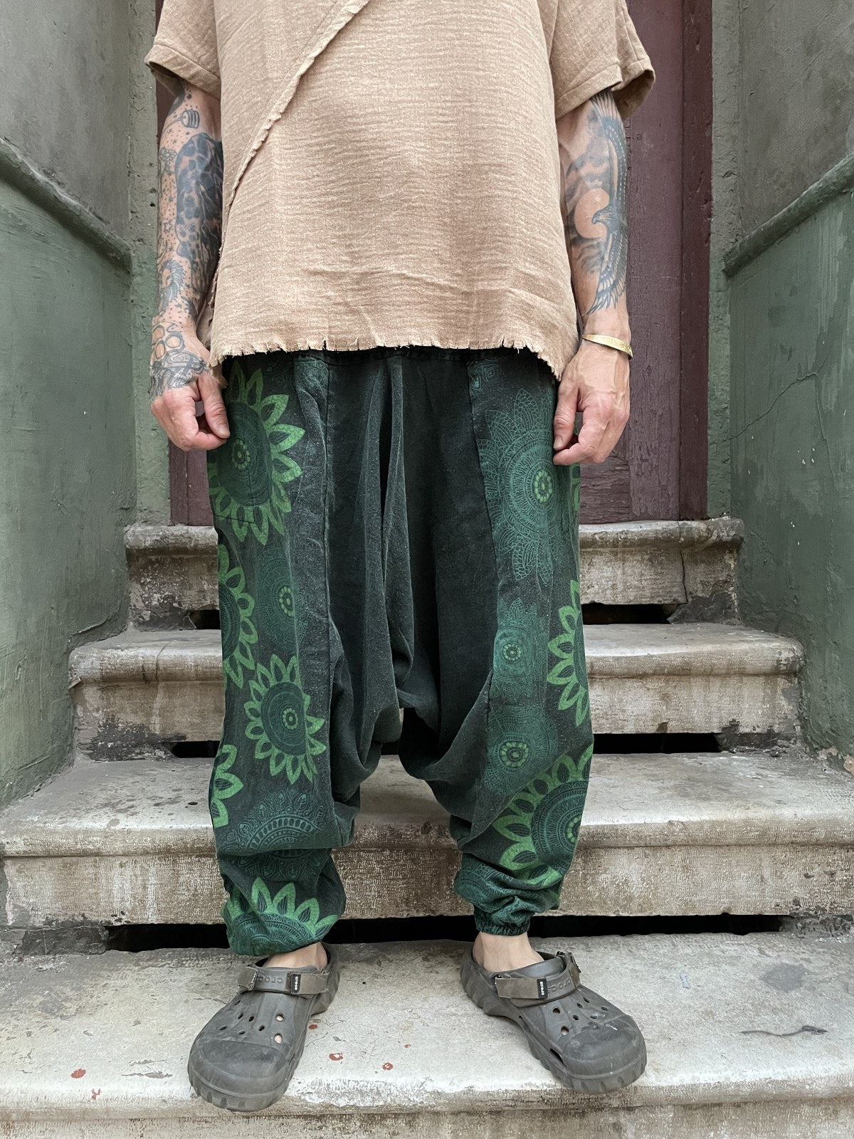Unisex Nepal Mandala Desenli Bol Şalvar PantolonUnisex Nepal Mandala Desenli Bol Şalvar Pantolon