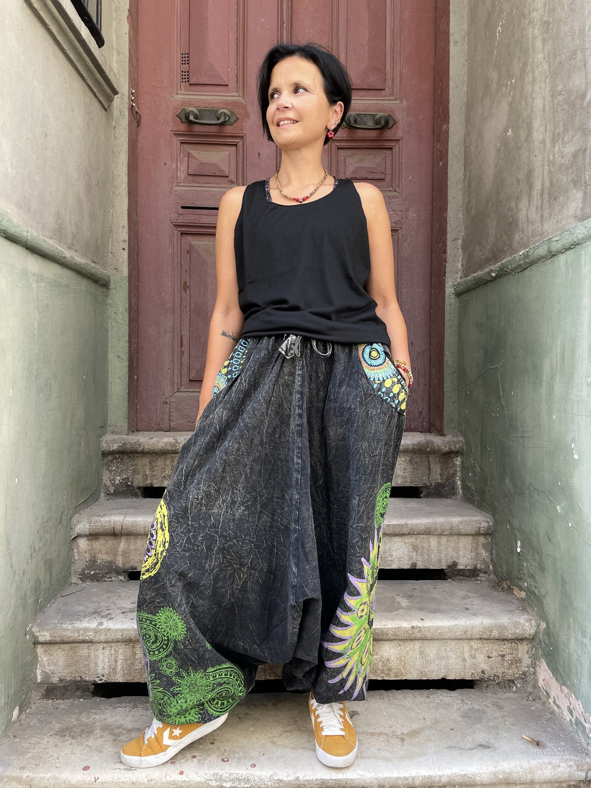 Unisex Nepal Kadın Mandala Şalvar