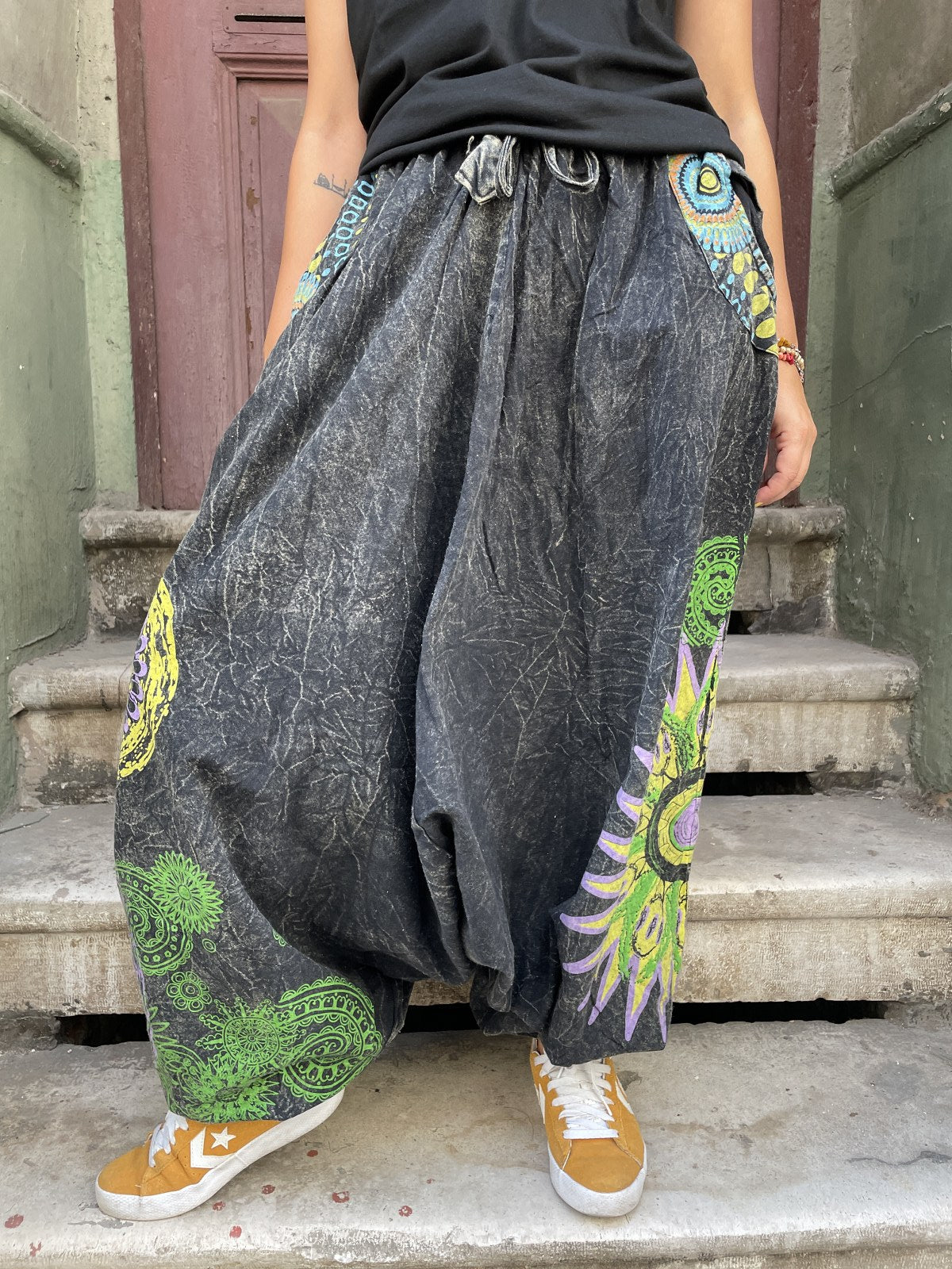 Unisex Nepal Kadın Mandala Şalvar