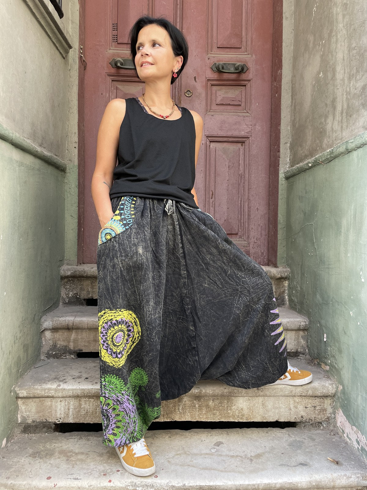 Unisex Nepal Kadın Mandala Şalvar