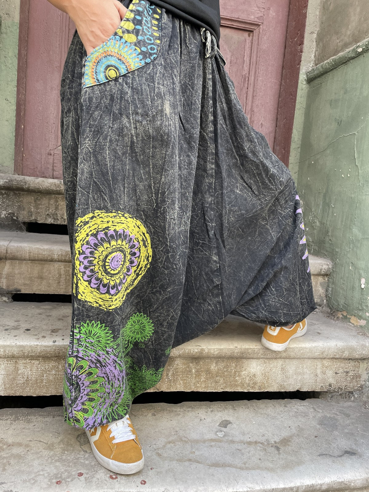 Unisex Nepal Kadın Mandala Şalvar