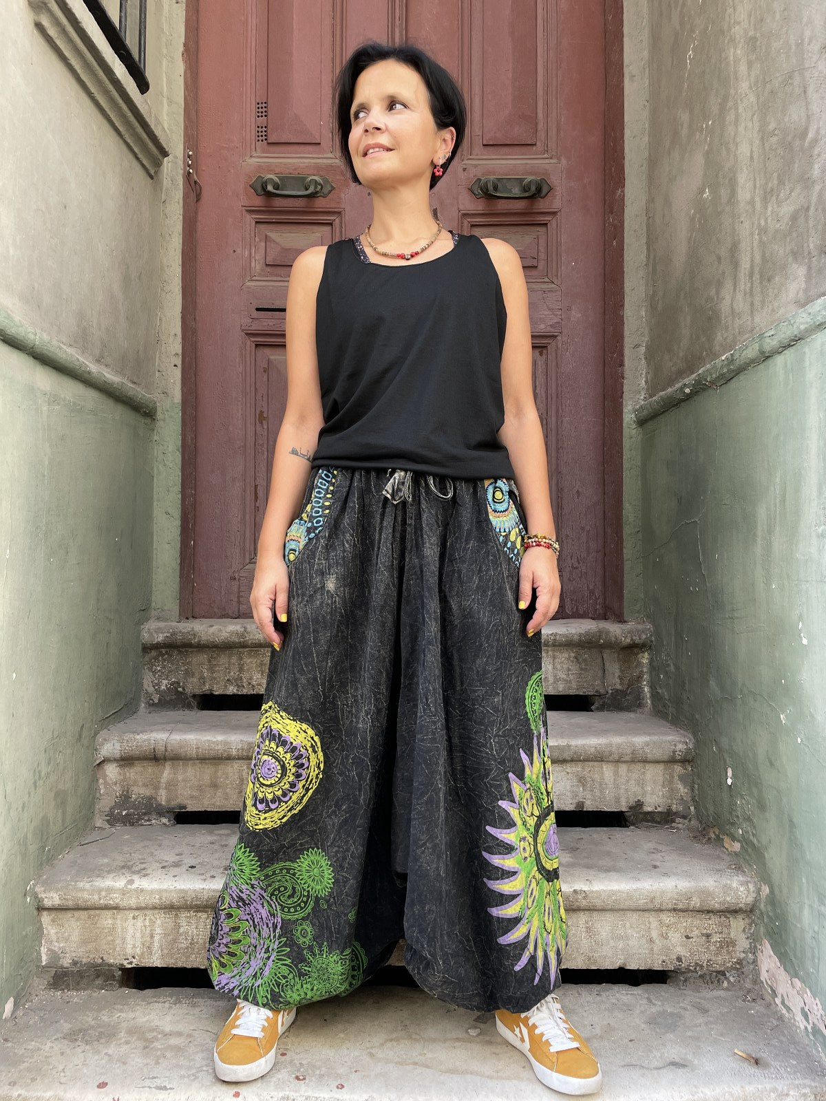 Unisex Nepal Kadın Mandala Şalvar