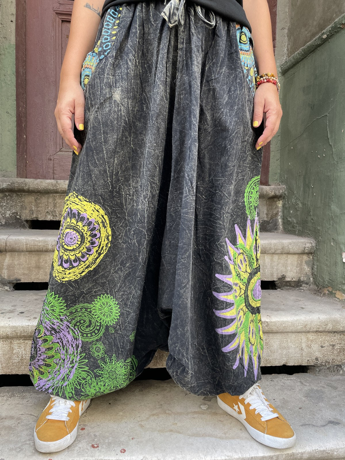 Unisex Nepal Kadın Mandala Şalvar