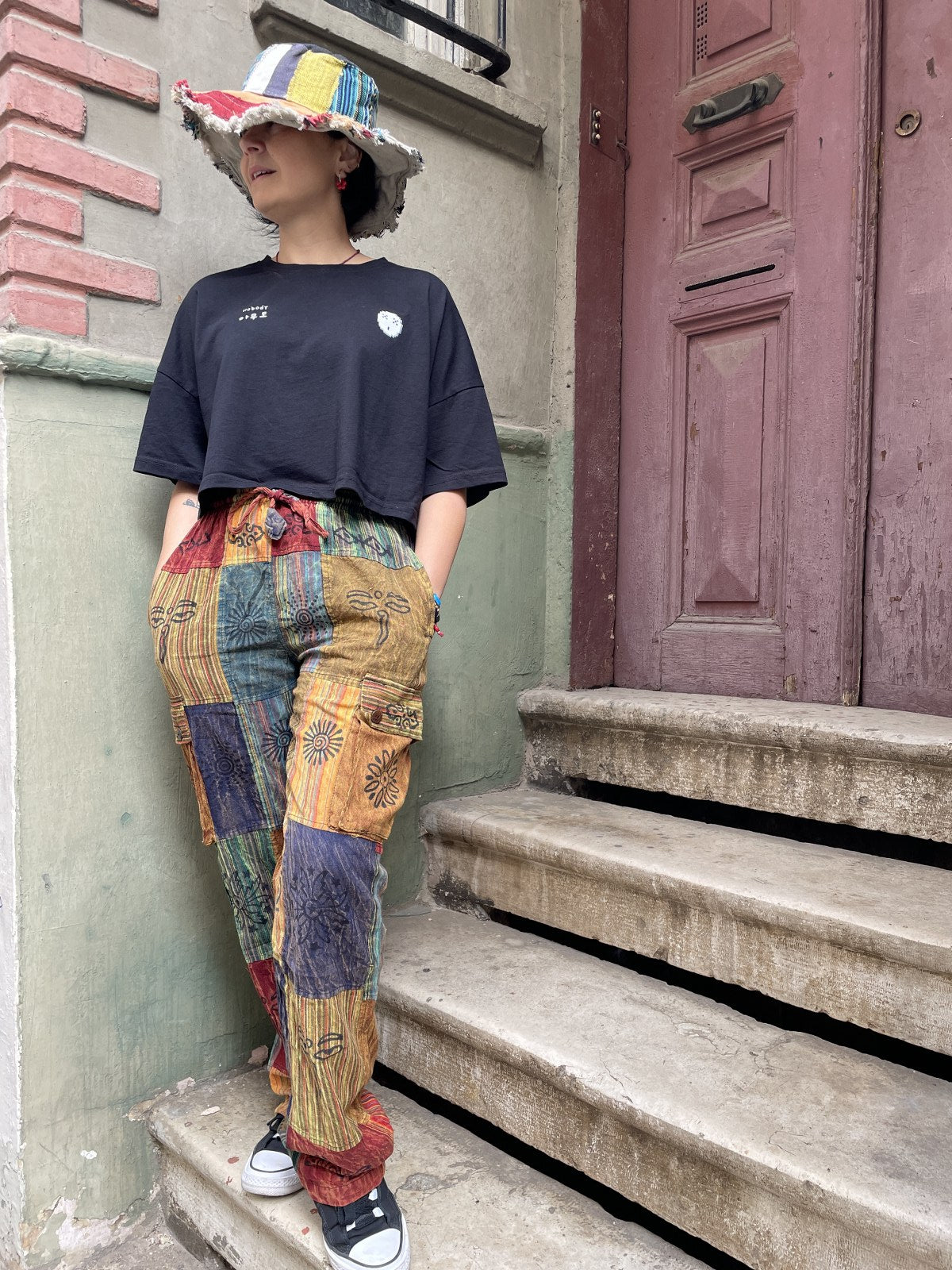 Unisex Bohem Nepal Patchwork Pantolon – Vega