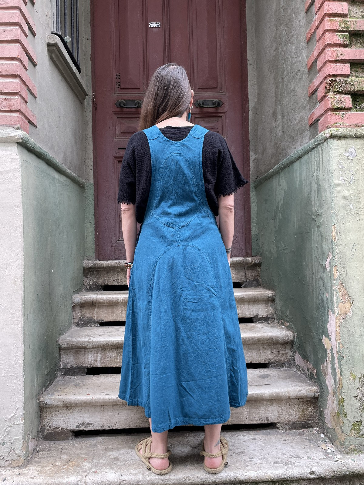 Nepal Mavi Salopet Elbise