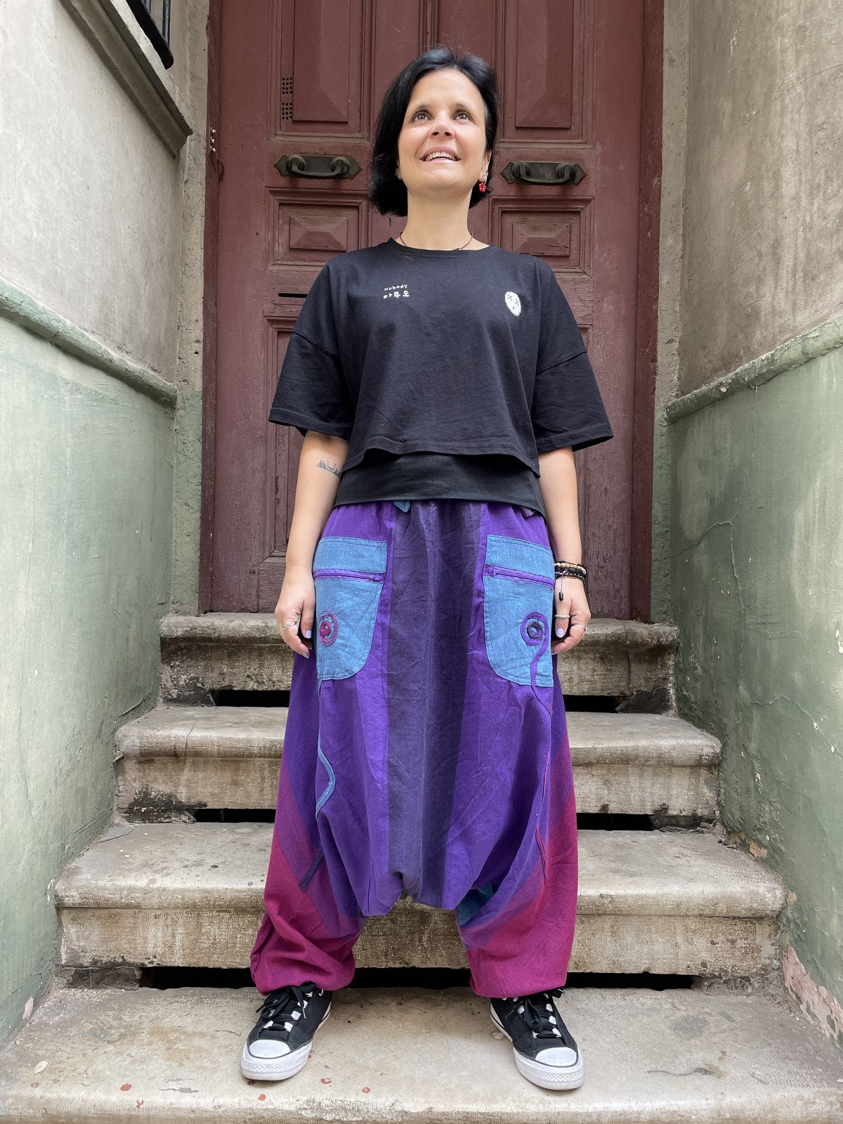 Unisex Renkli Nepal Şalvar Pantolon