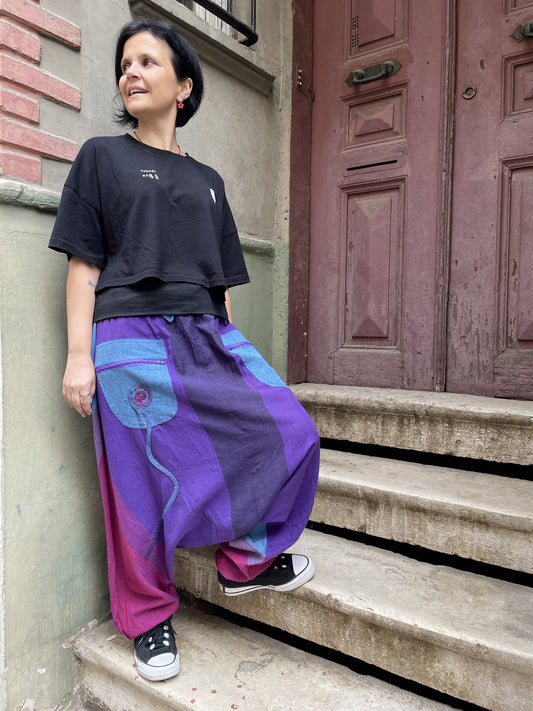 Unisex Renkli Nepal Şalvar Pantolon