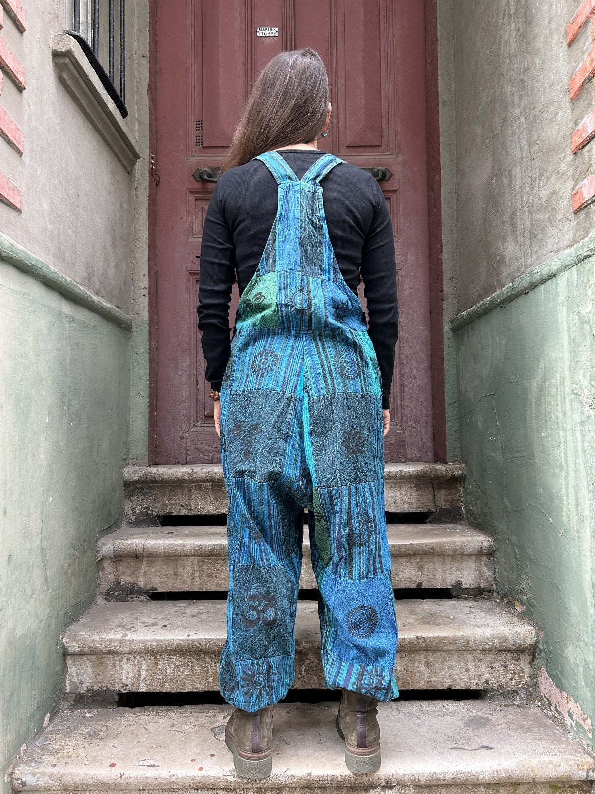 Unisex Bohem Mavi Nepal Patchwork Tulum