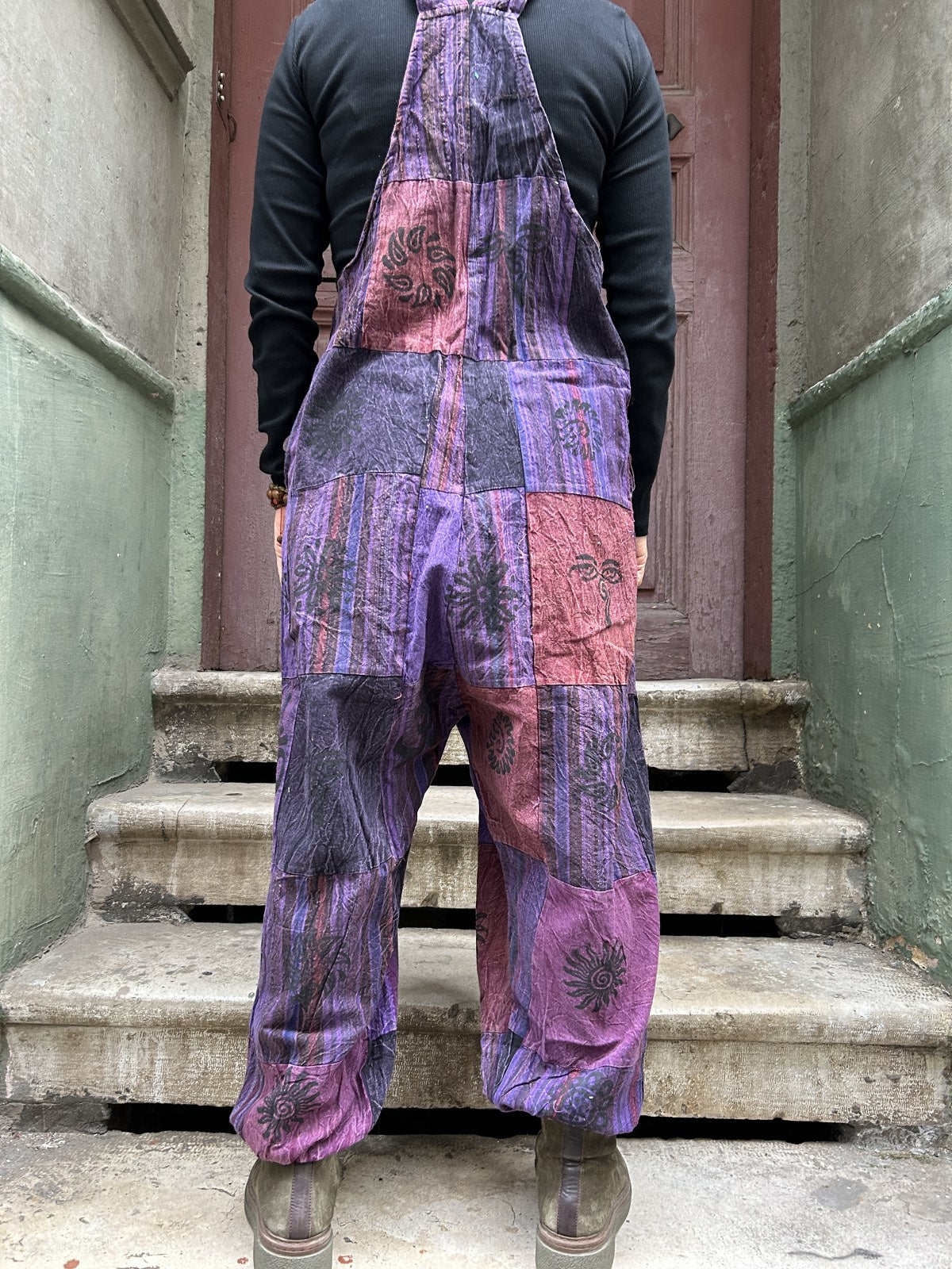 Unisex Mor Bohem Nepal Patchwork Tulum