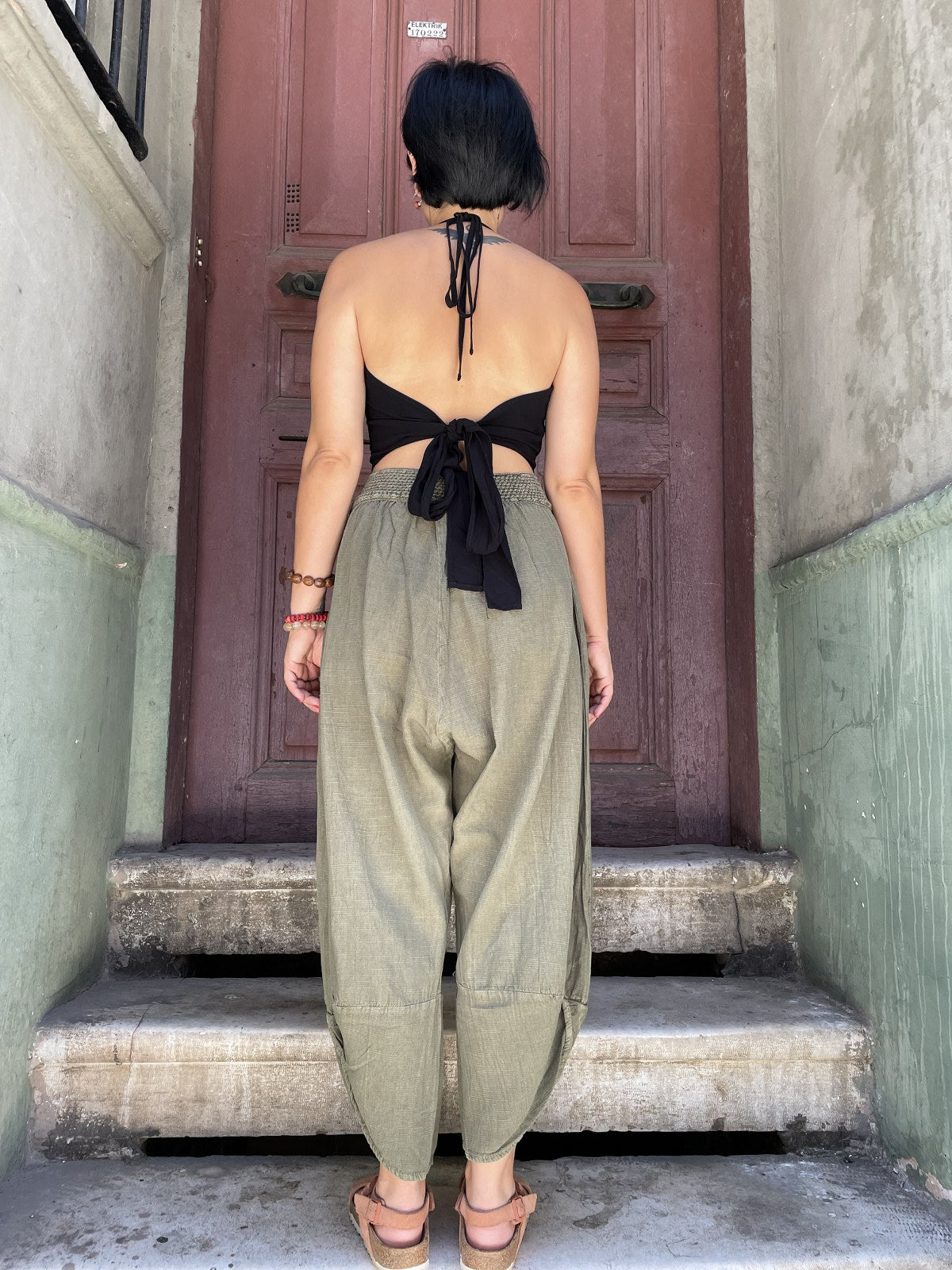 Bohem Lastik Bel Renkli Cep Haki Kadın Pantolon Yaşam ürünlerini keşfet.