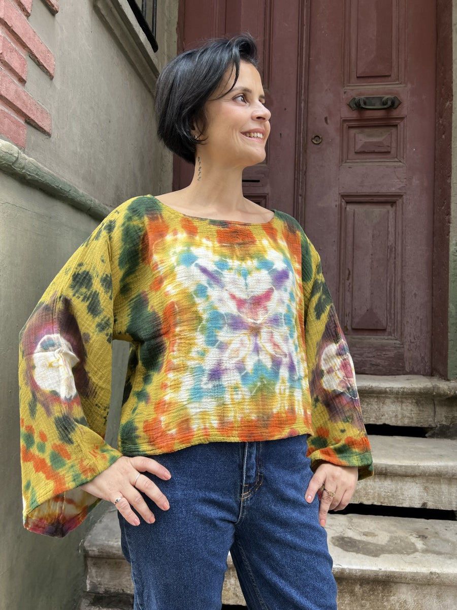 Kadın Batik Bluz Aurora Bloom