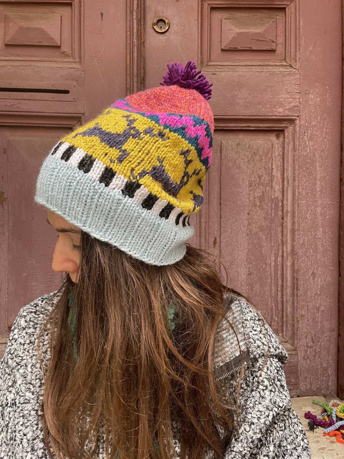 Bohem Geyik Desenli Bere