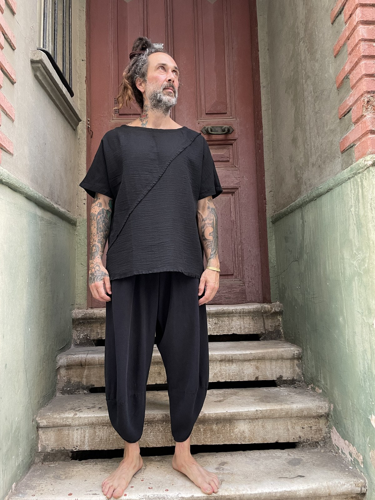 Unisex Bohem Salaş Yoga Pantolon Şalvar