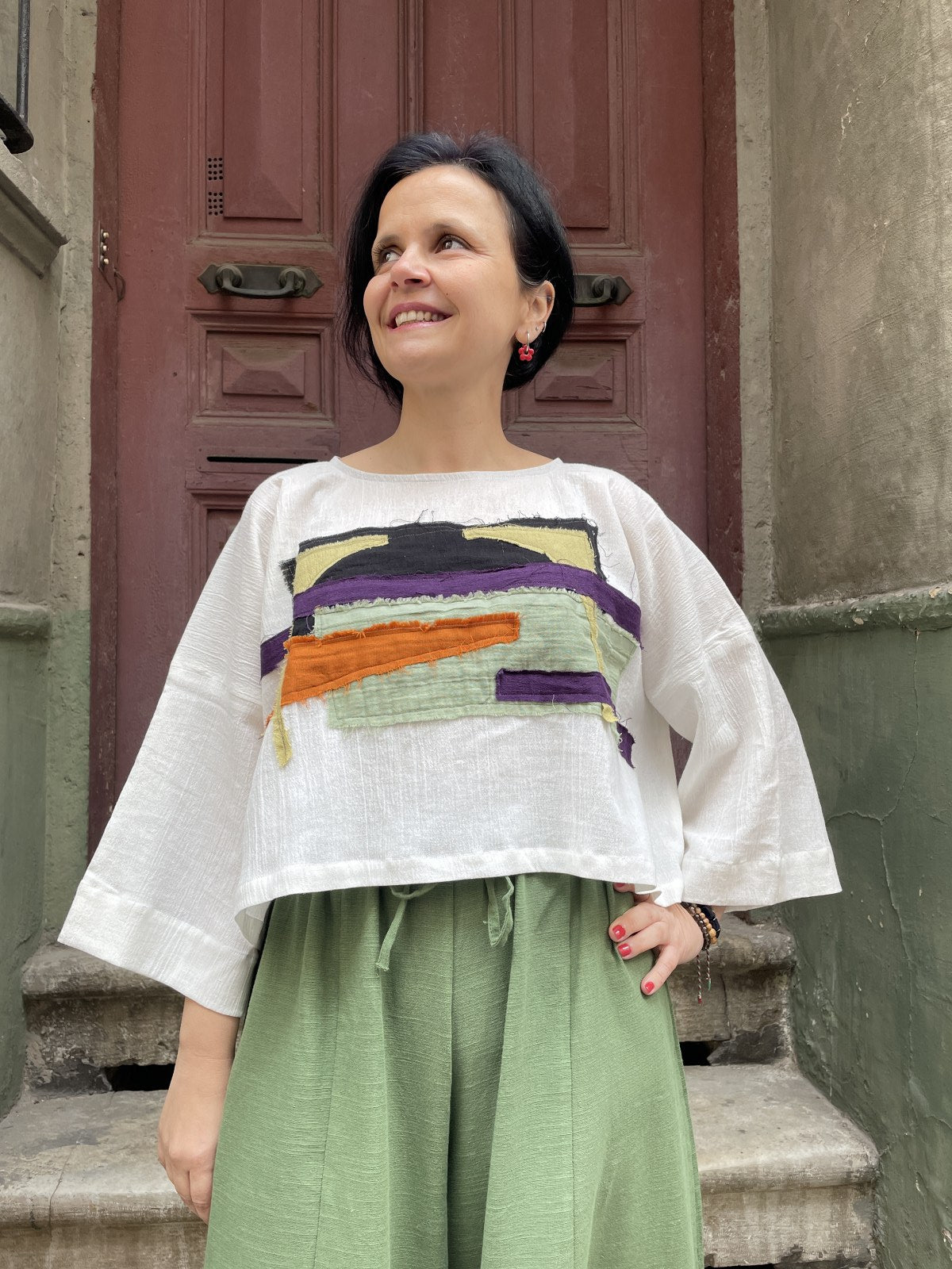 El Yapımı Sürdürülebilir Boho Bluz – Soft Sentez