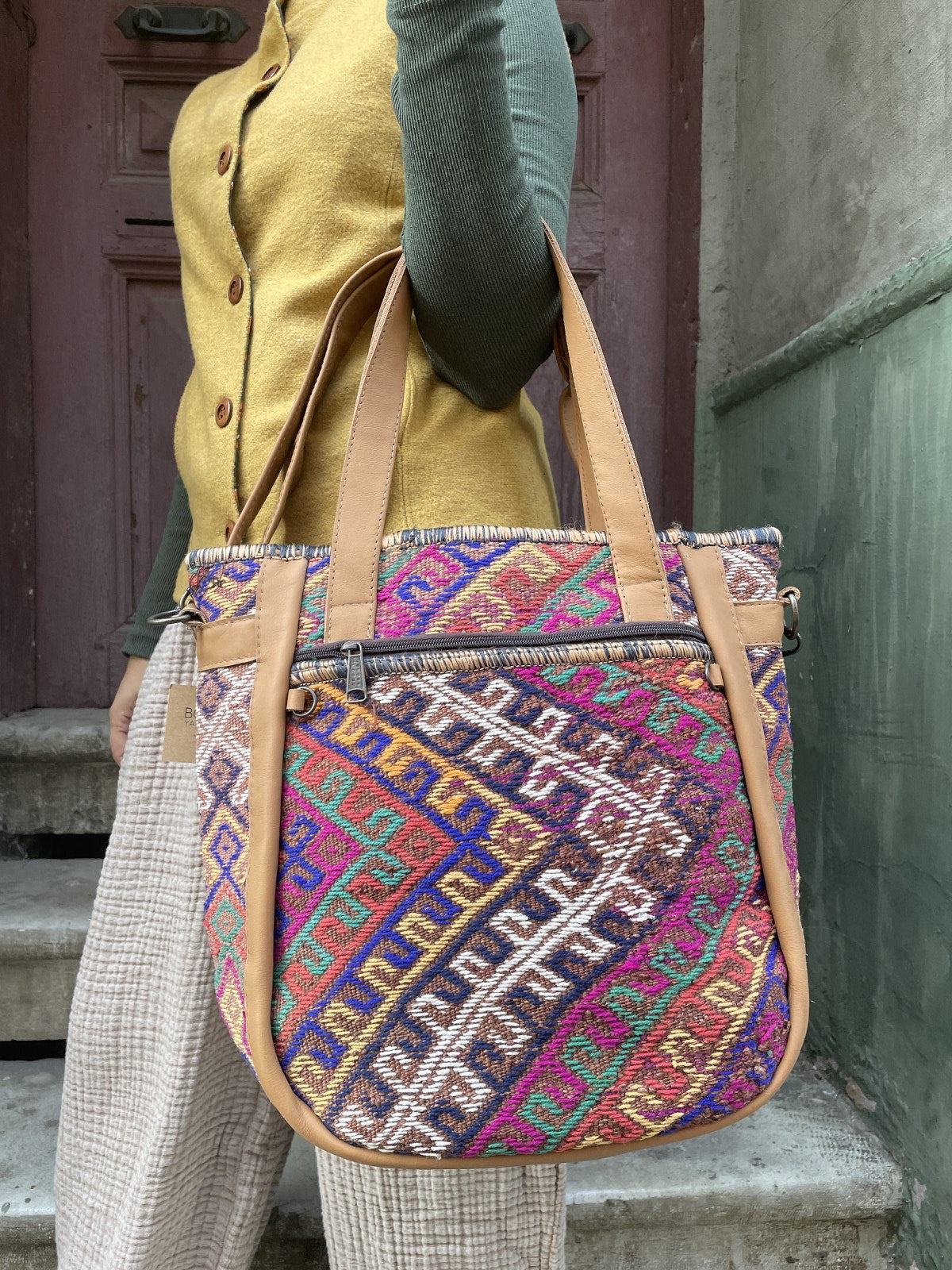 Bohem Laptop Kilim Omuz Çantası