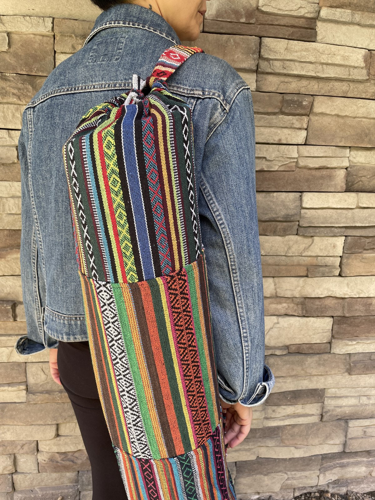Soft Patchwork Nepal Yoga Mat Çantası