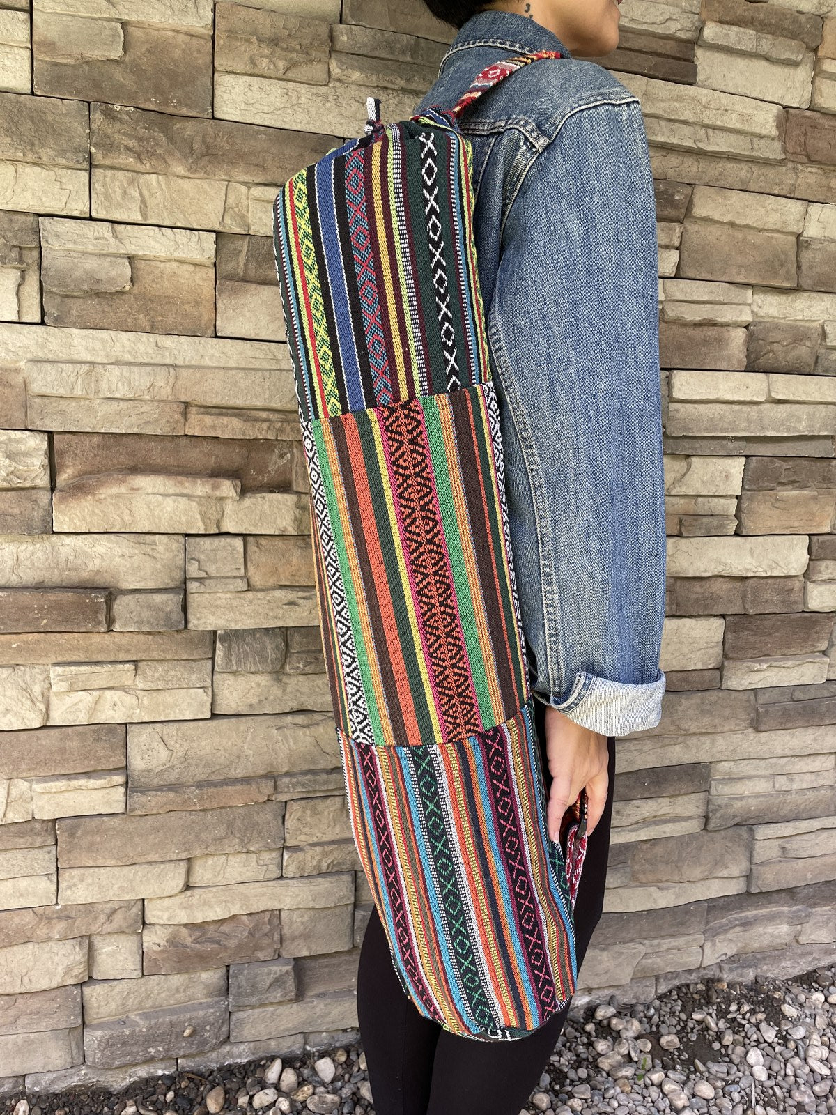Soft Patchwork Nepal Yoga Mat Çantası
