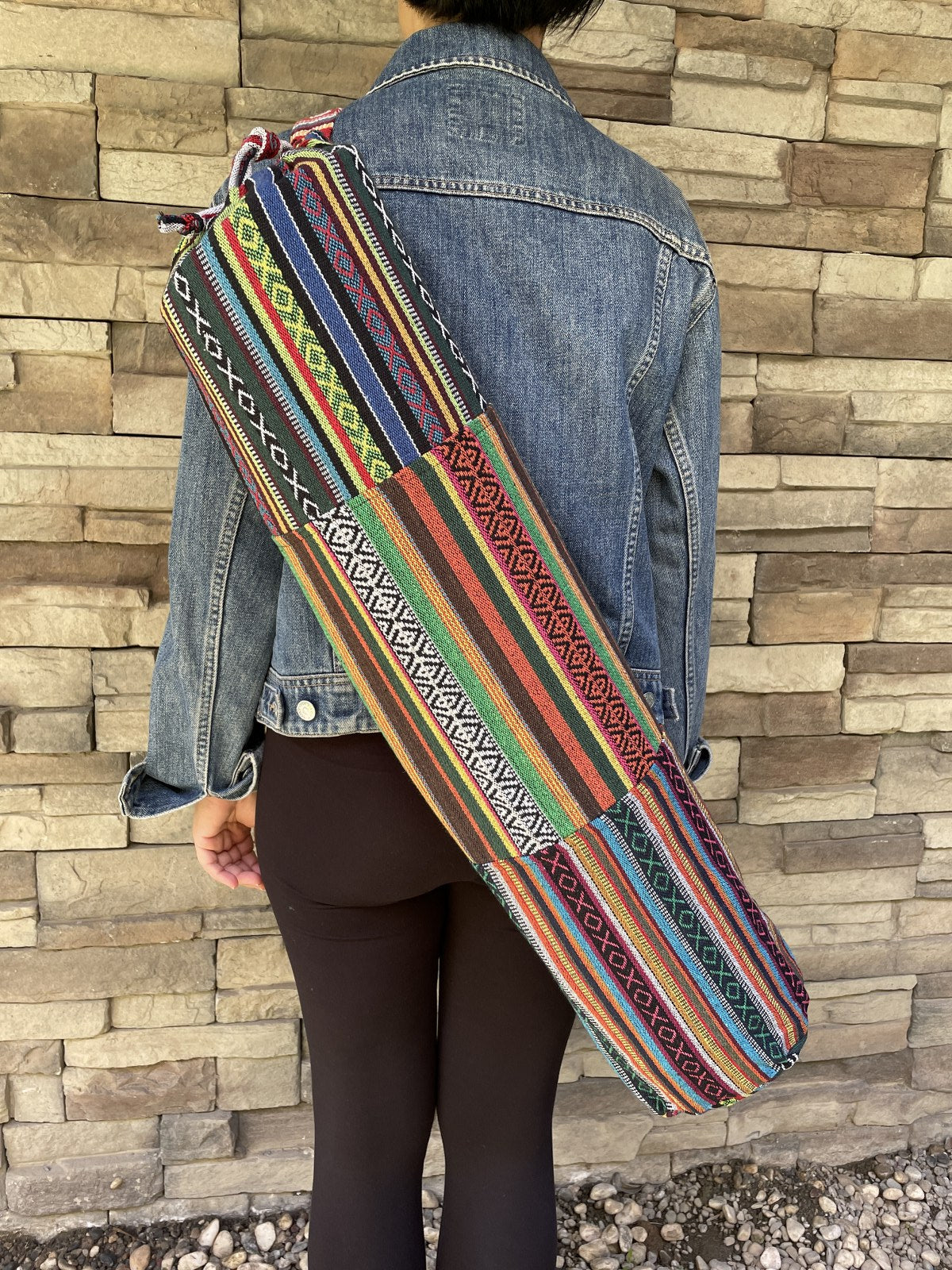 Soft Patchwork Nepal Yoga Mat Çantası