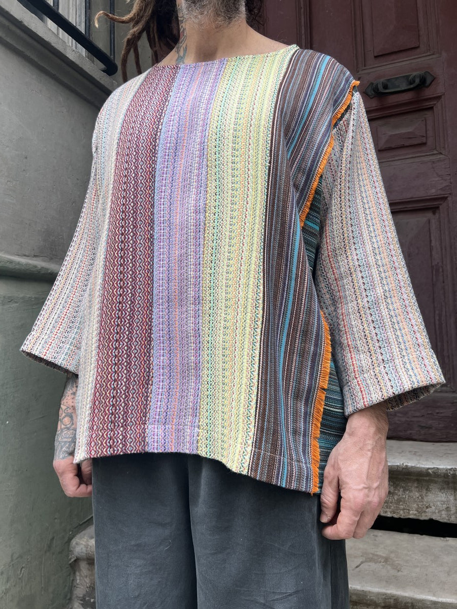 Solaro Tasarım Dokuma Erkek Bluz – %100 Pamuk, Sürdürülebilir