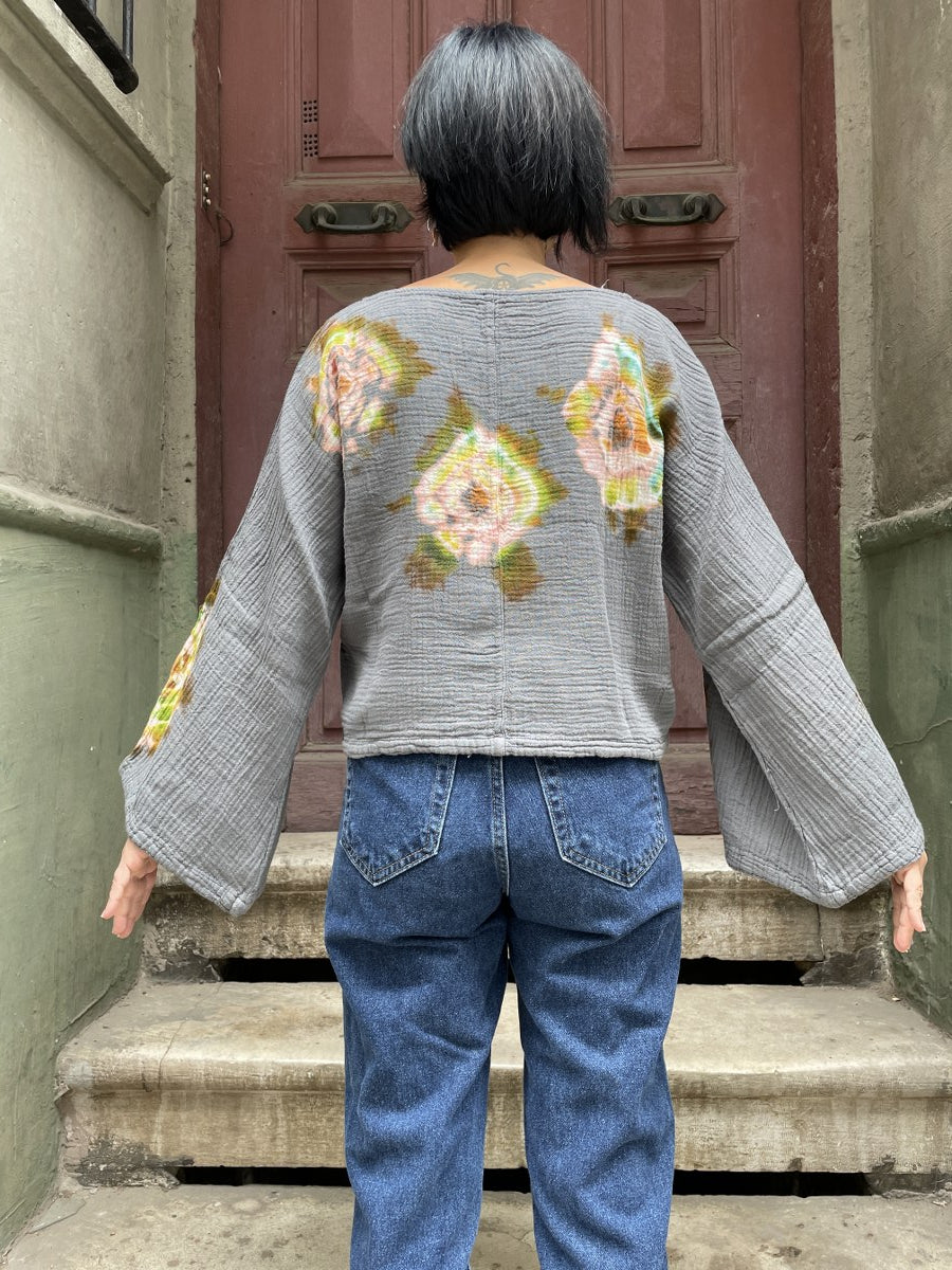 Batik Müslin Bluz – “Liora” – El Boyaması Bohem Tasarım
