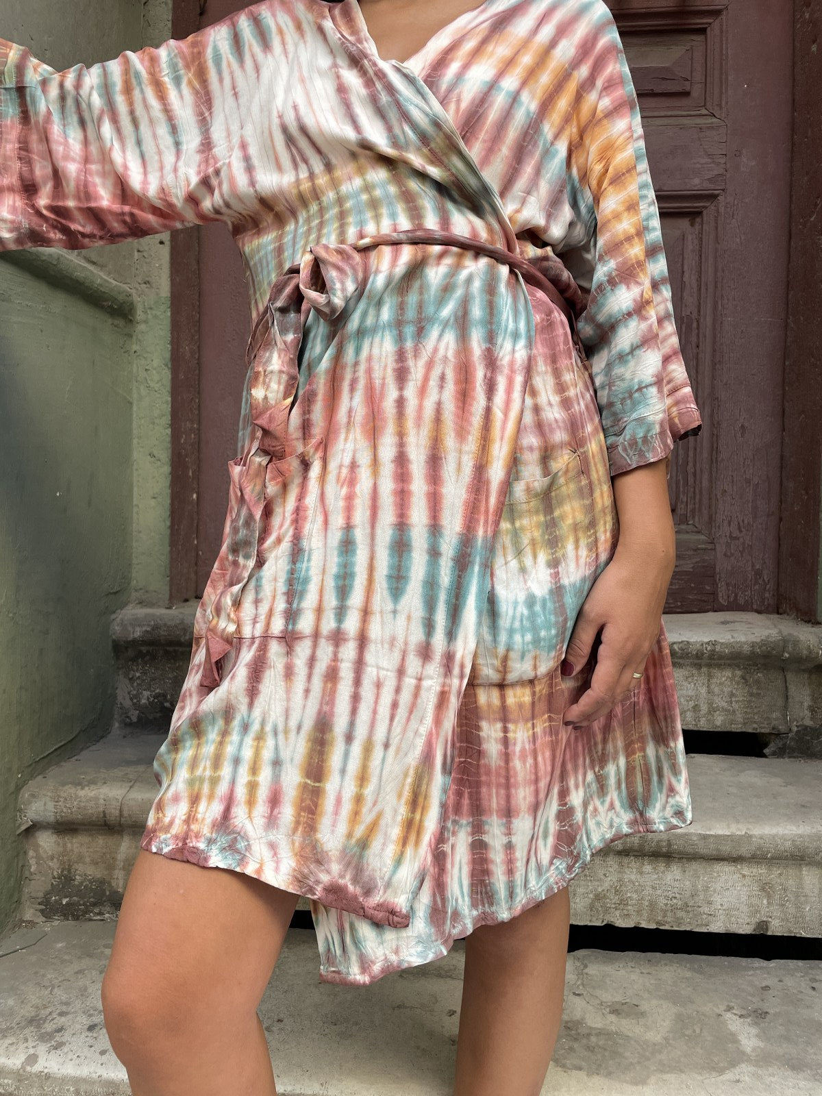 Sunset Dune Batik Kimono