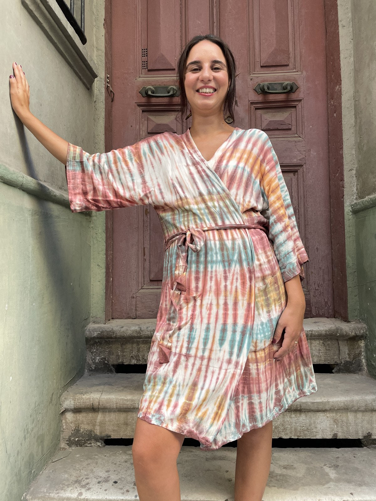 Sunset Dune Batik Kimono