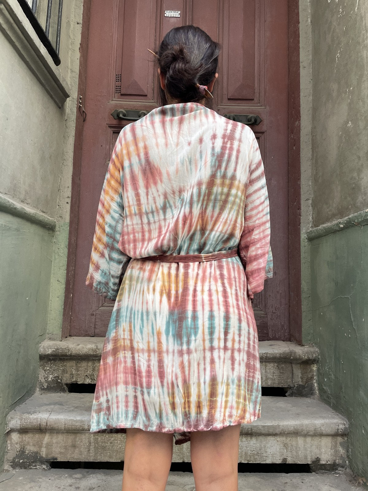 Sunset Dune Batik Kimono