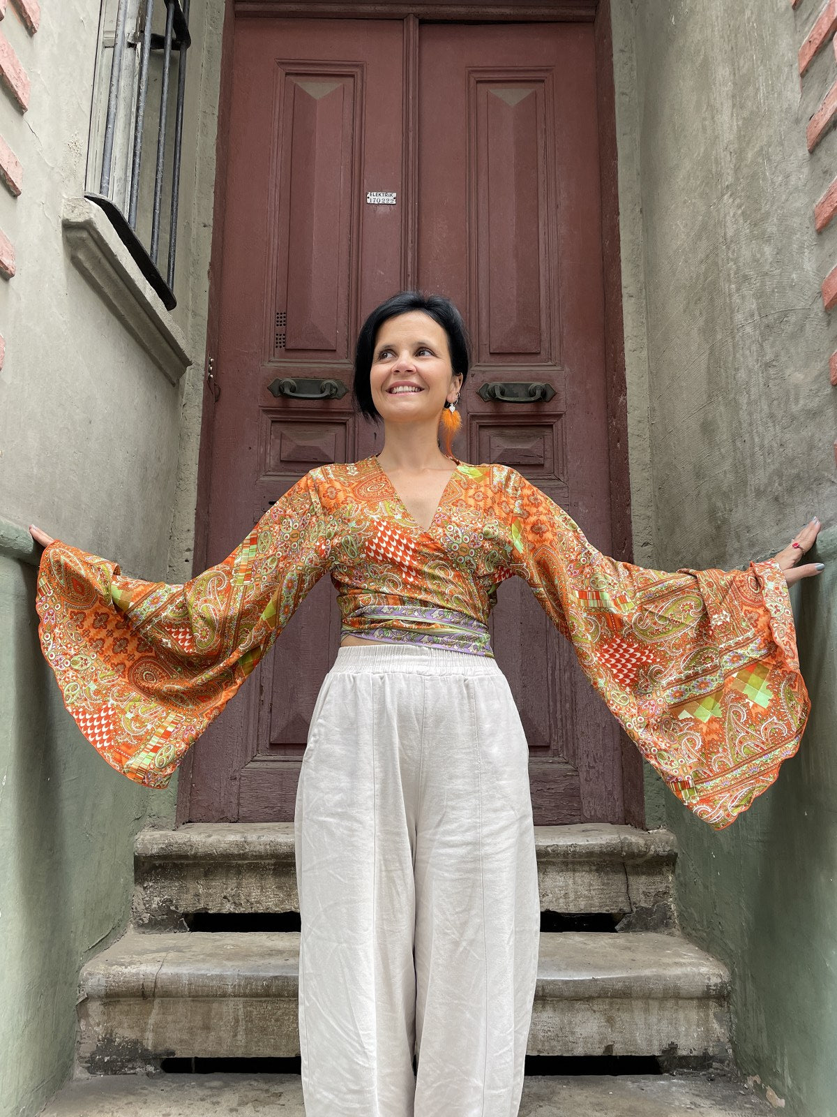 Bohem Nepal İpek Bolera Bluz