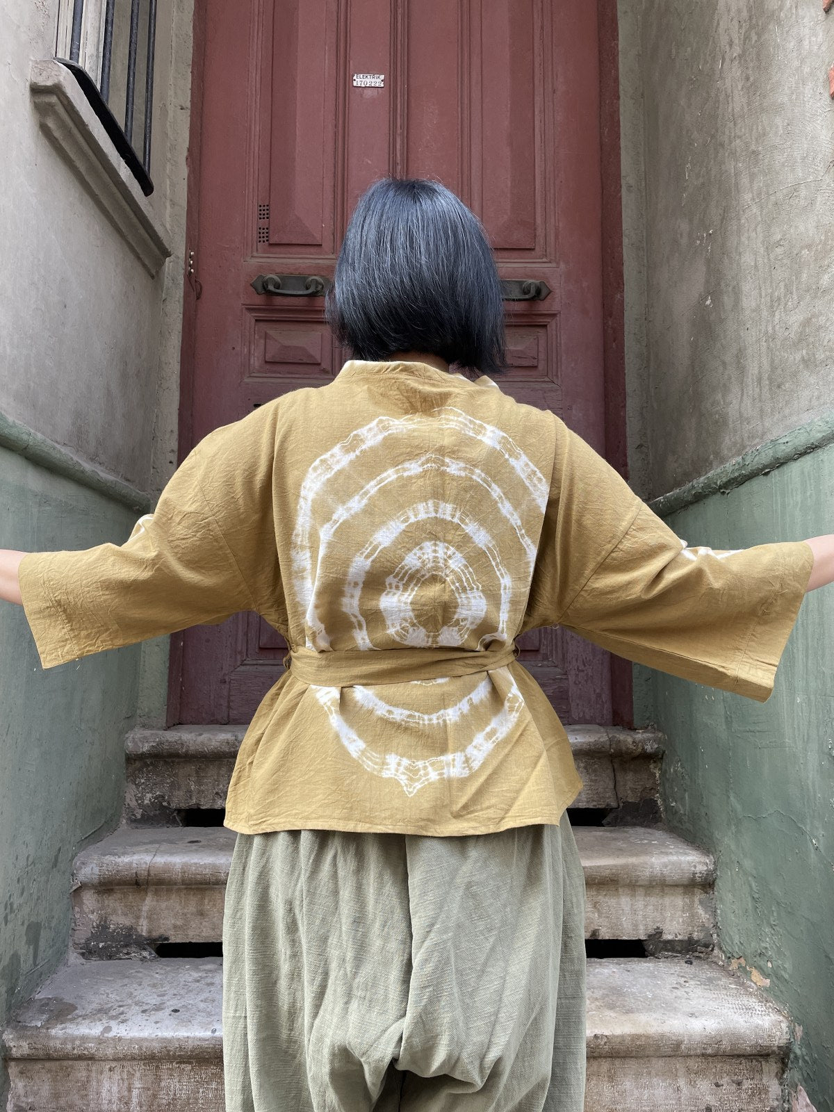 Bohem Yeşil Batik Kadın Kimono