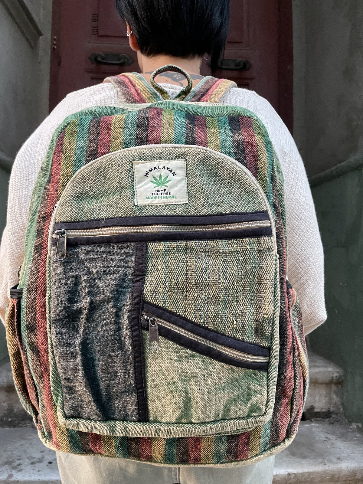 Pure Hemp Yeşil Siyah Sırt Çantası