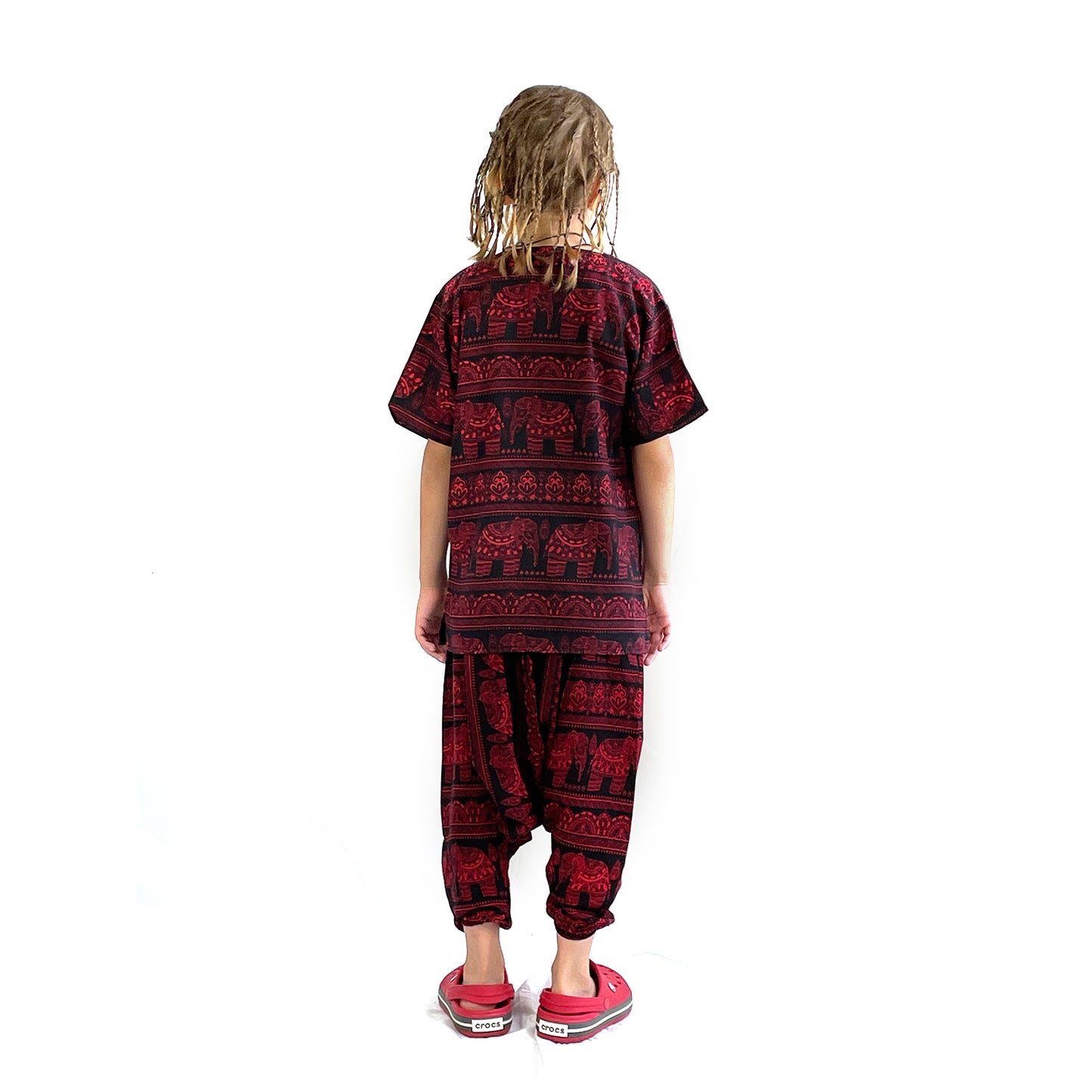 Ethnic Elephant Pattern Nepal Kids Shirt