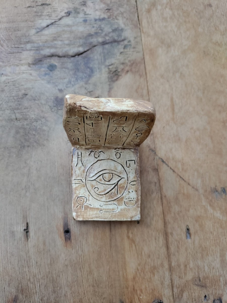 Mısır Sembollü Ra'nın Gözü El Yapımı Seramik Mumluk