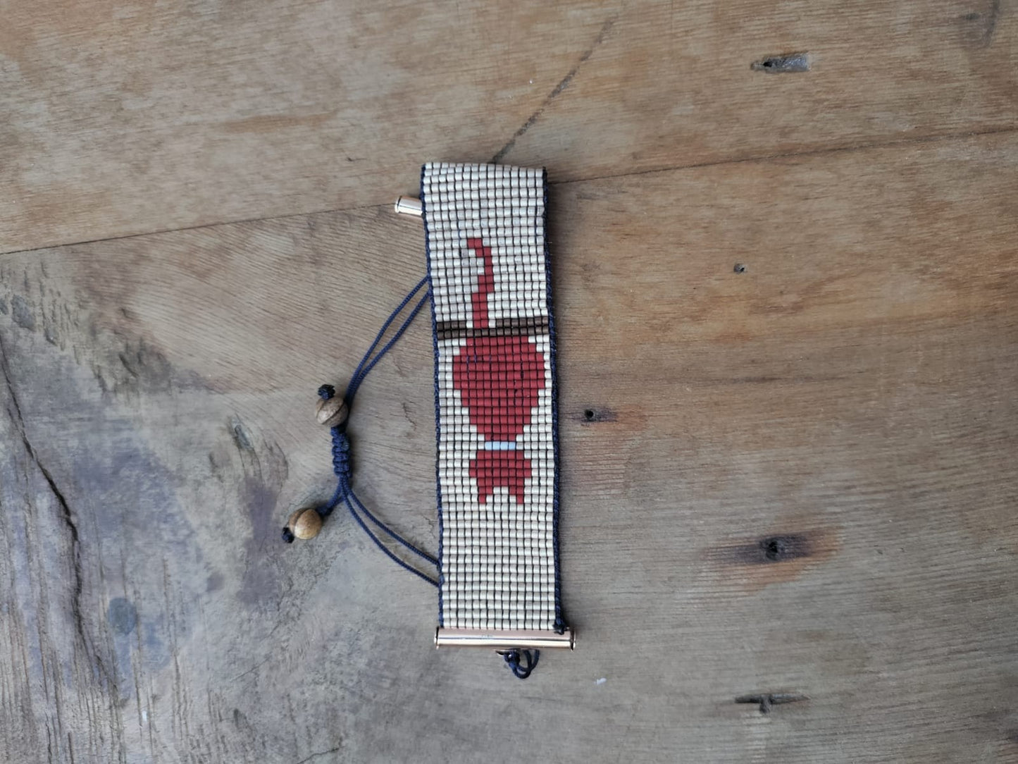 Miyuki Boncuk El Yapımı Kırmızı Kedi Bileklik