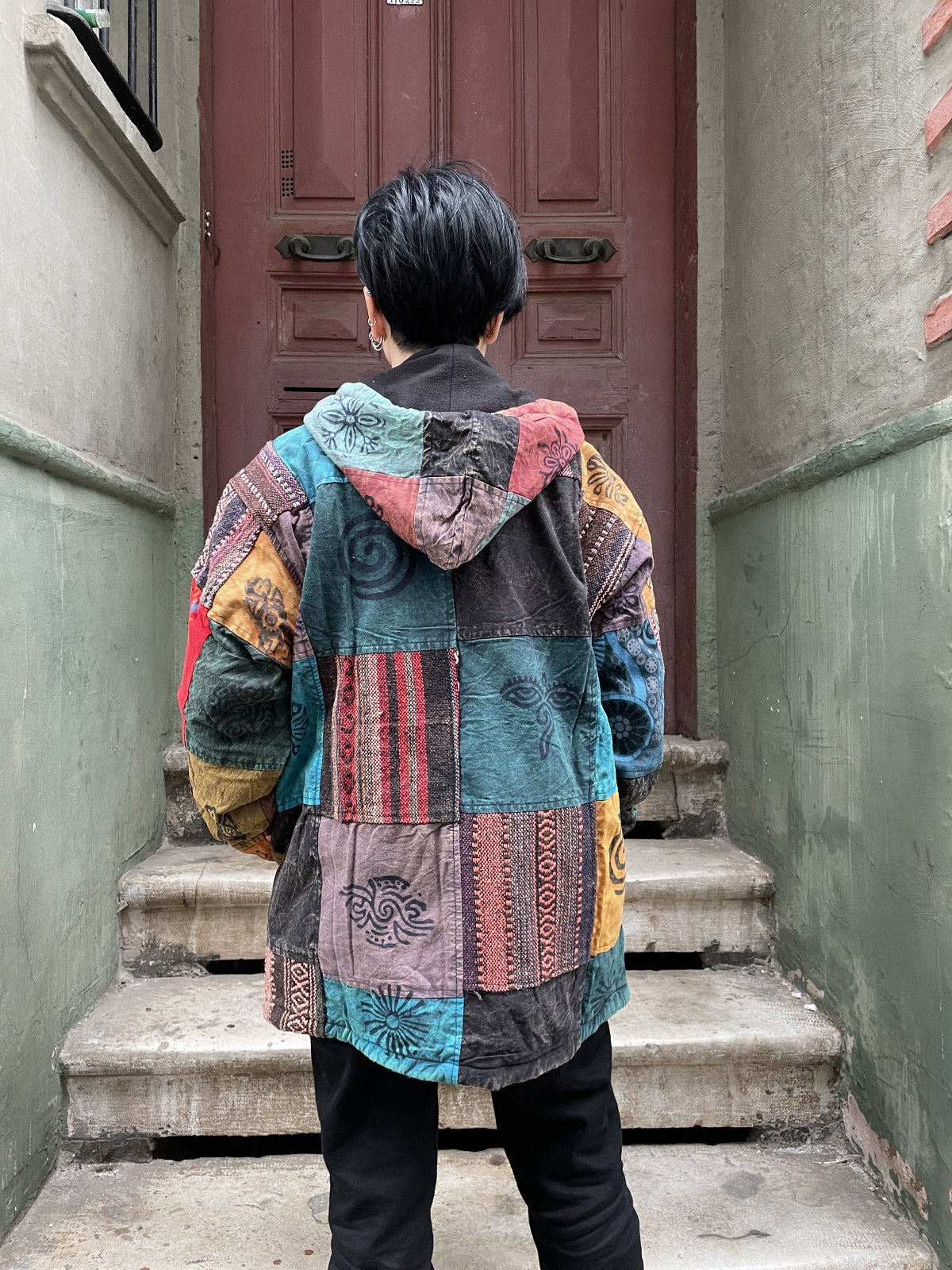 Nepal Patchwork Turuncu Polarlı Mont