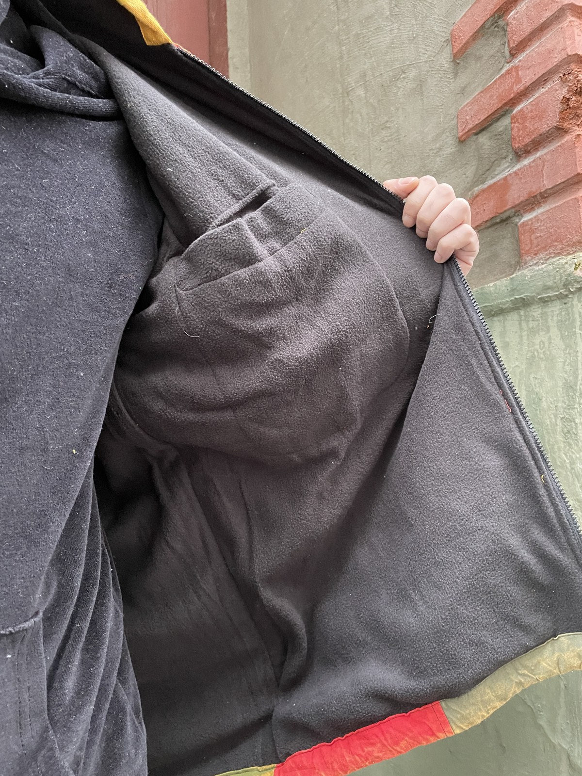 Nepal Patchwork Yeşil Polarlı Mont