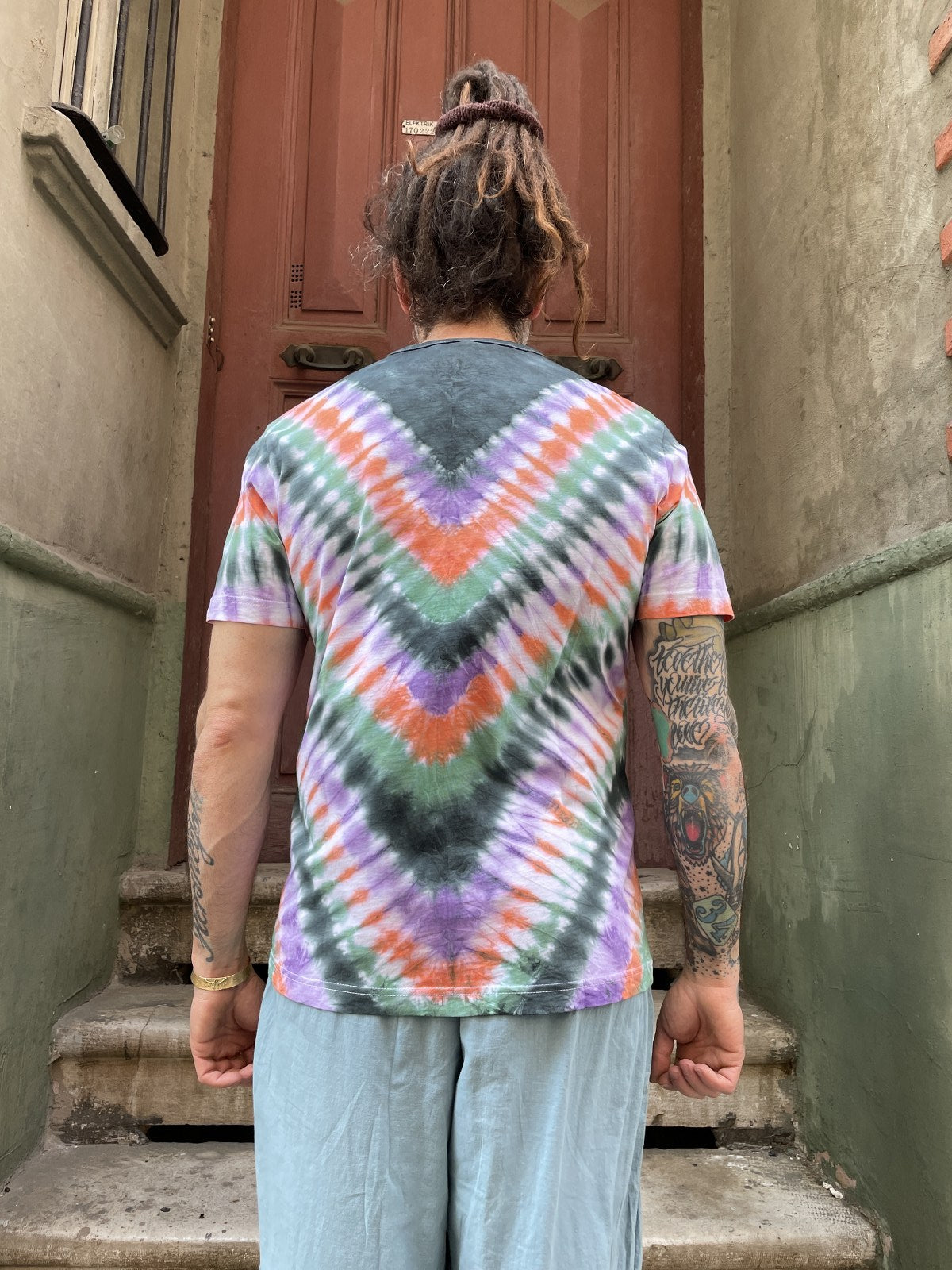 Batik Tasarım Yeşil Mor Bluz