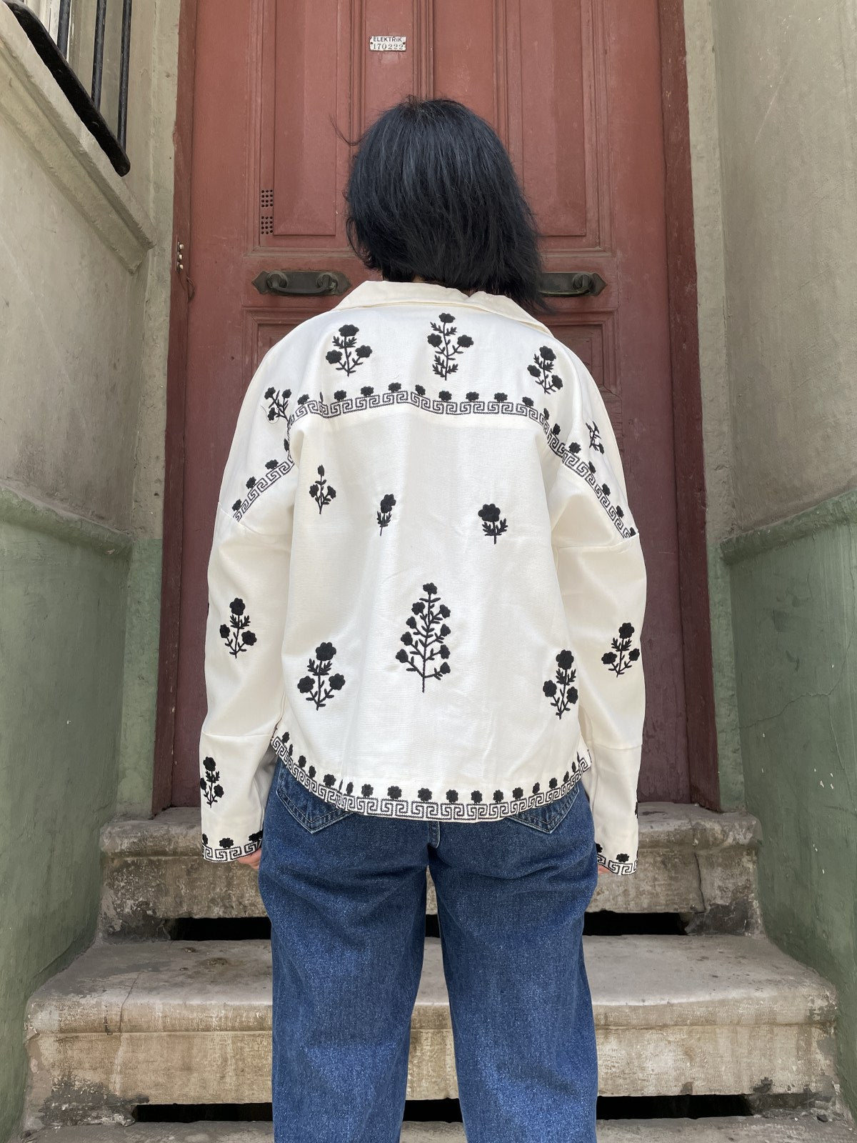 Bohem Etnik Desen Baharlık Ceket