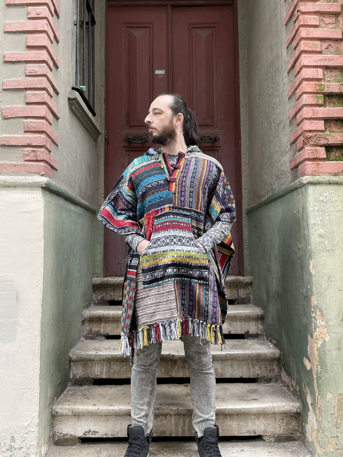 Unisex Nepal Gheri Bordo Panço