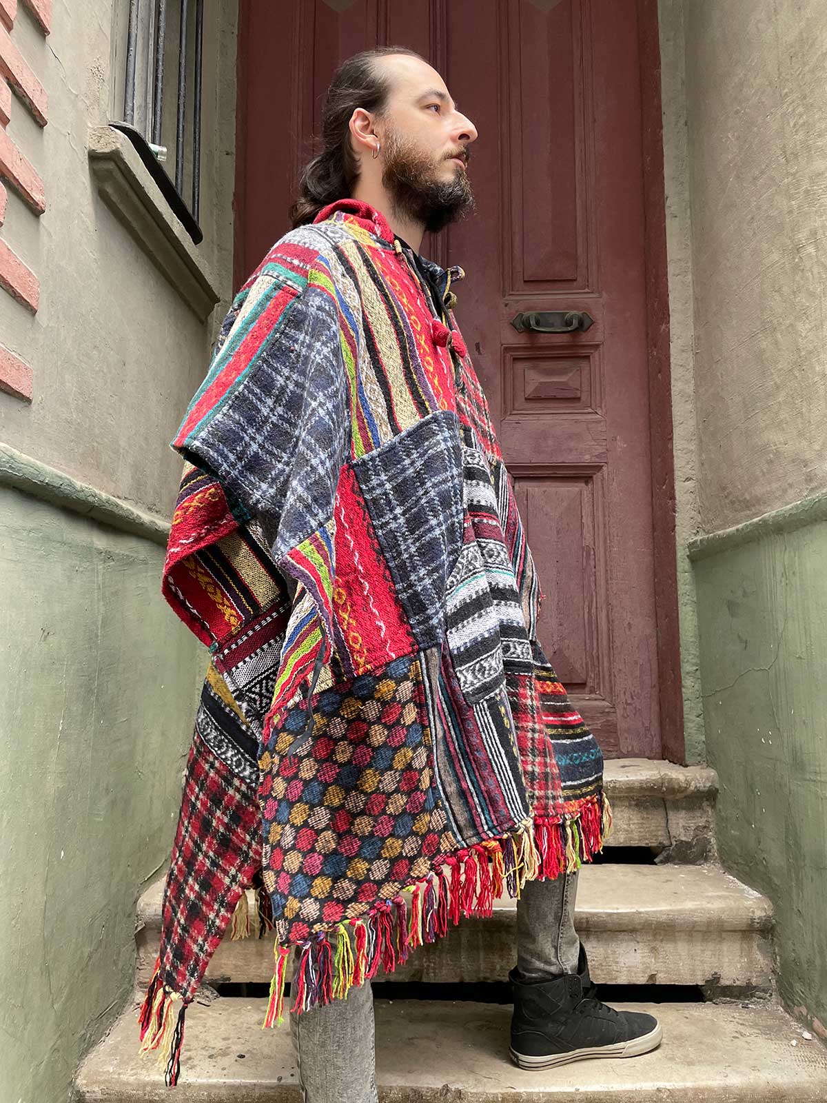 Unisex Nepal Patchwork Gheri Panço