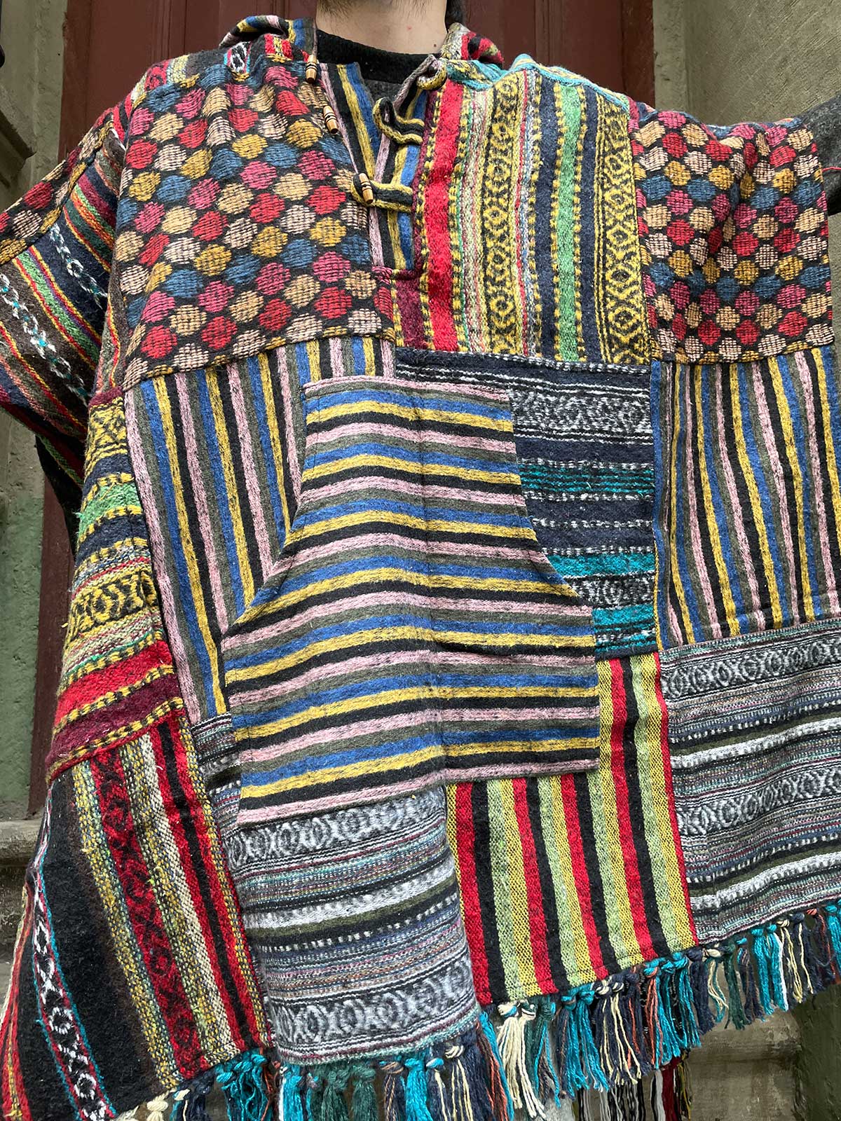 Unisex Nepal Patchwork Gheri Panço