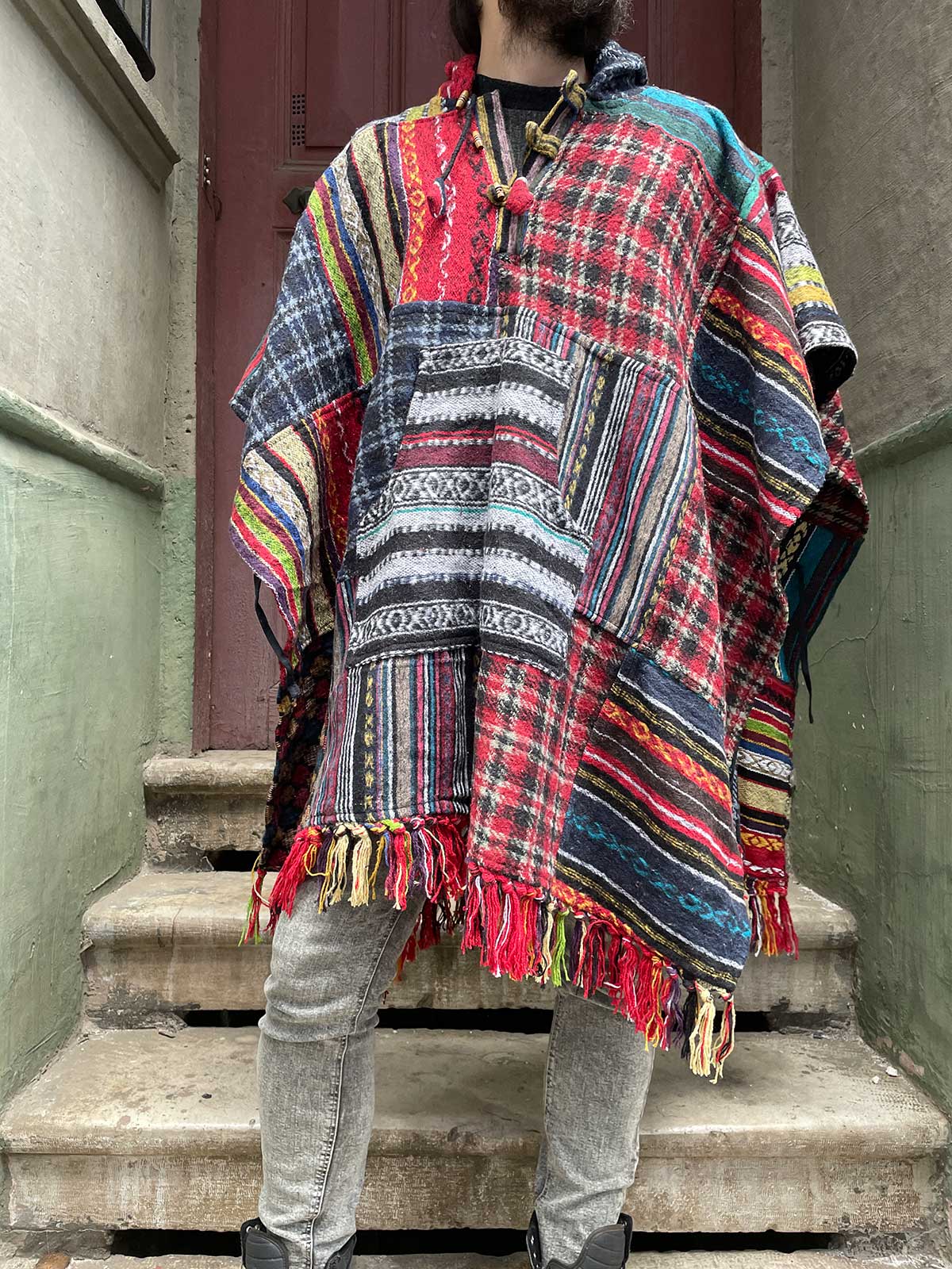 Unisex Nepal Patchwork Gheri Panço