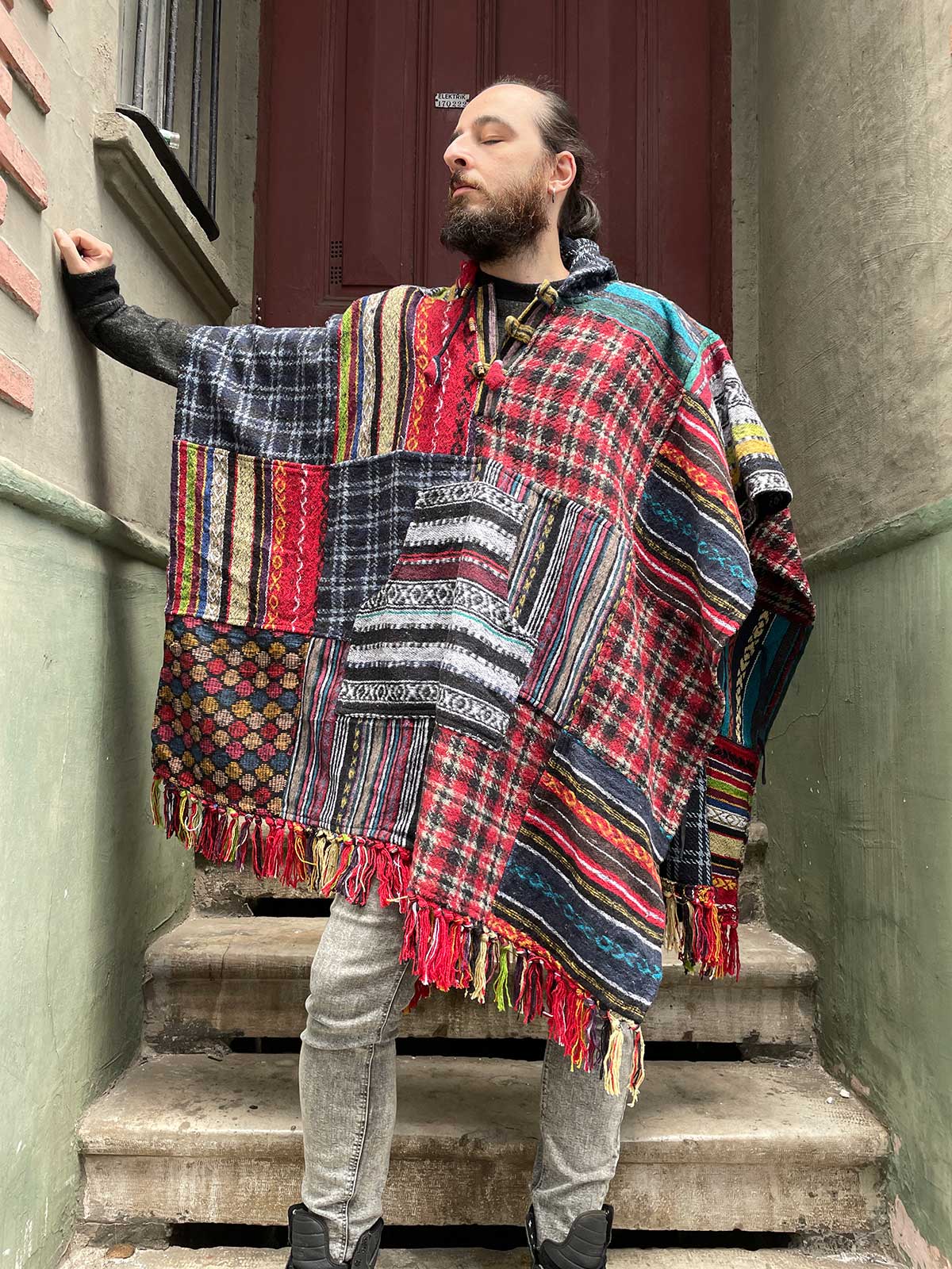 Unisex Nepal Patchwork Gheri Panço